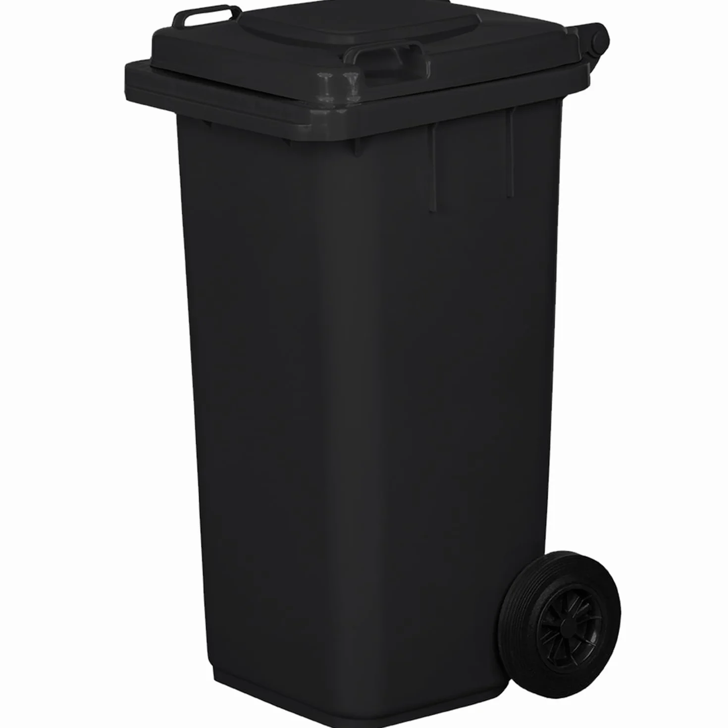 Kosz na śmieci pojemnik na śmieci | 120 litrów | z kołami | mechaniczny system podnoszenia | plastik | kolor grafitowy