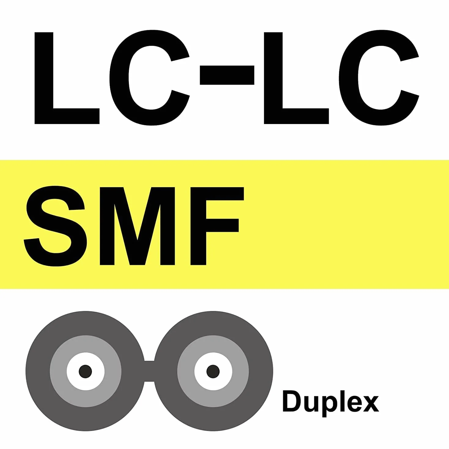 Fiber Patch Cable - LC to LC OS2 10Gb/Gigabit Singlemode Jumper Duplex 9/125 LSZH Fiber Optic Cord for SMF SFP Transceiver, Yellow, 0.5-Meter(1.65ft)