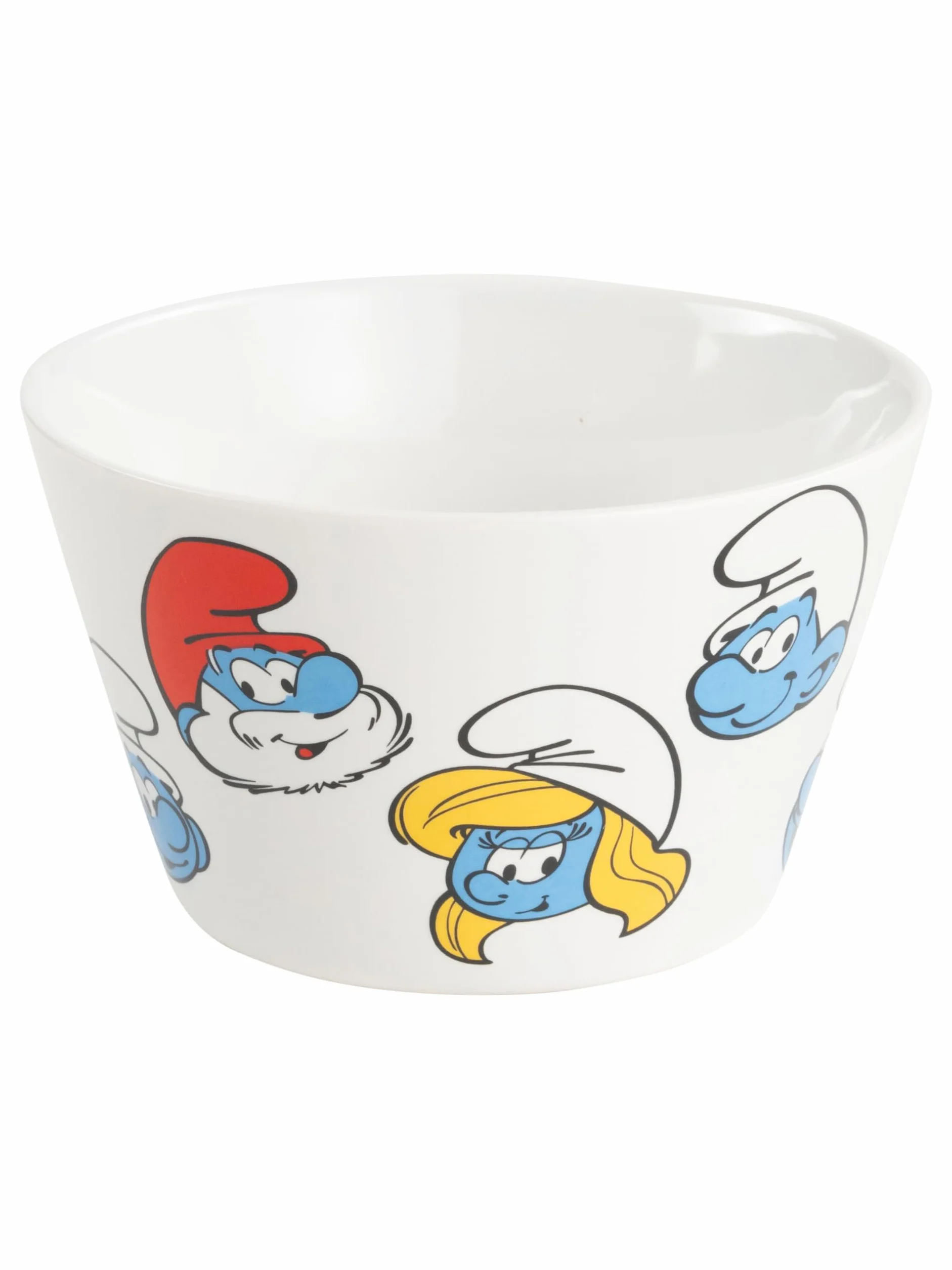 United Labels Smerfy miska - miska na musli miska z porcelany 500 ml biała