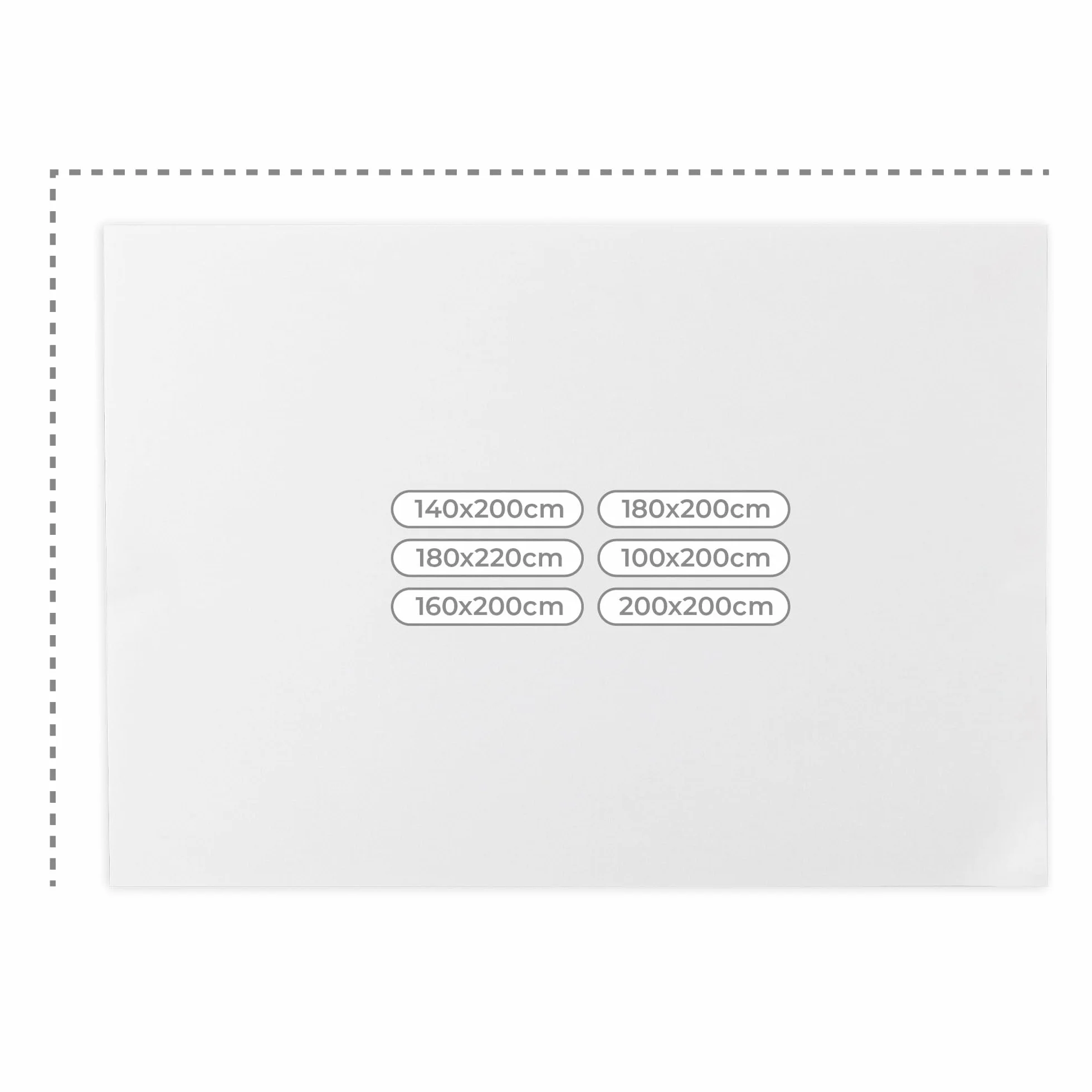 Bawełniane prześcieradło bez gumki 180 x 200 cm białe hotelowe 125 g/m²