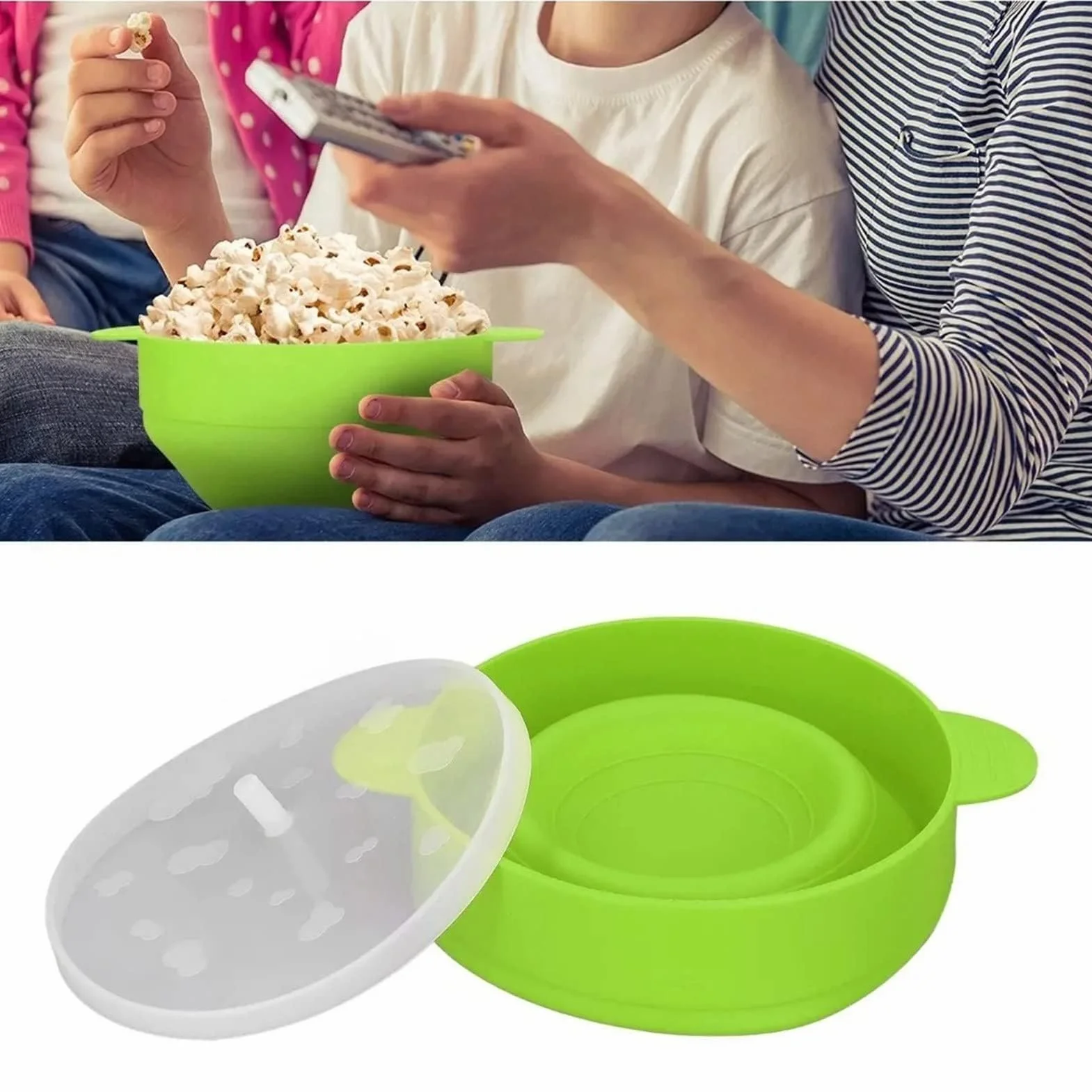 Mikrofalowy Silikonowy Popcorn Popper, Przenośny, Składany, łatwy w Użyciu, łatwy do Czyszczenia i łatwy do Przechowywania