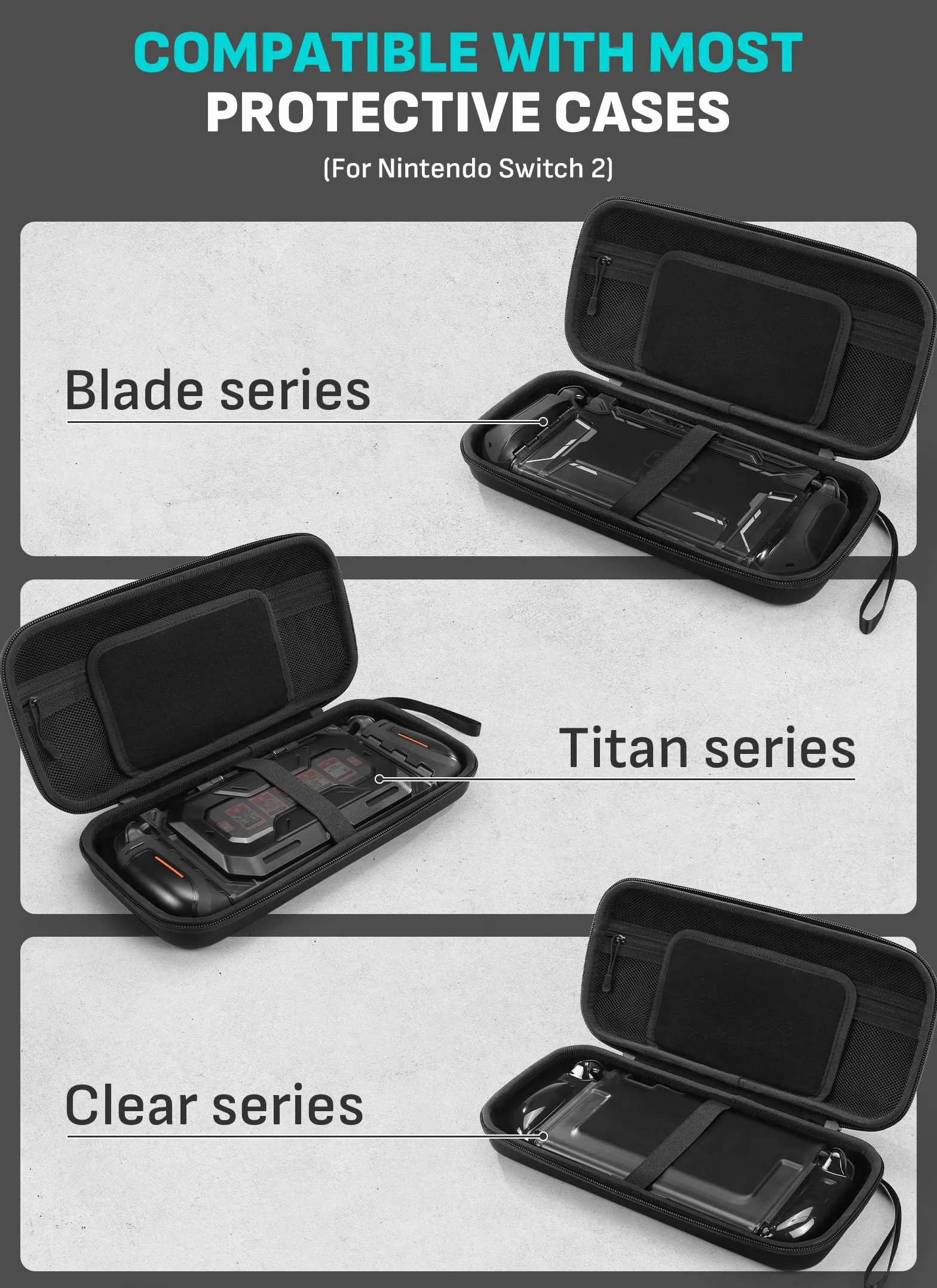 Mumba Carrying Case for Nintendo Switch 2 2025, Plus Version Portable Protective Travel Handbag Pouch Large Capacity Black