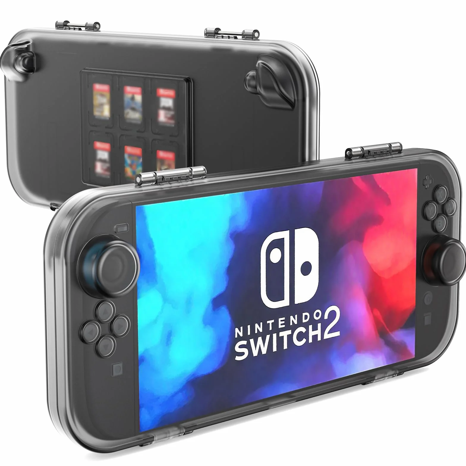 GagaKing Etui na Switch 2, Portable Protective Hard Shell etui ochronne z miejscem na 6 gier, Slim Case do konsoli Switch 2 akcesoria