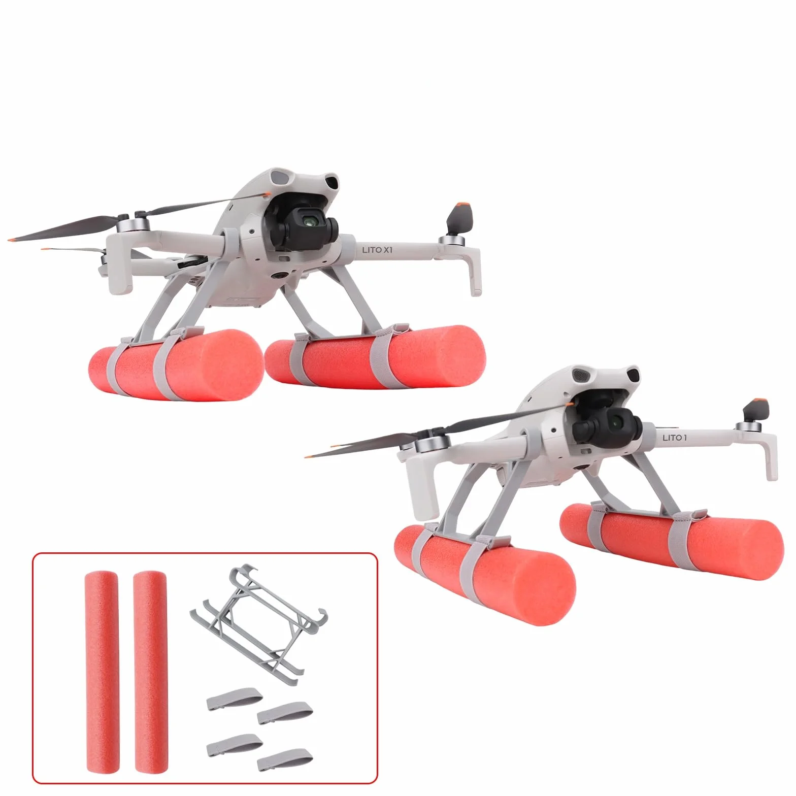 Podwozie do lądowania na wodzie dla DJI Lito 1/ X1, wzmocnione podwozie lądowania z uchwytem pływającym, części do lądowania drona awaryjnego z paskiem pływalności