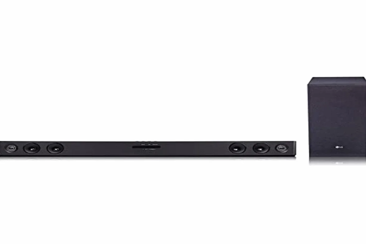 LG SQC2 Soundbar TV 300 W, 2.1-kanałowy subwoofer bezprzewodowy Soundbar Dolby Digital, Bluetooth, wejście optyczne, wejście AUX 3,5 mm, USB