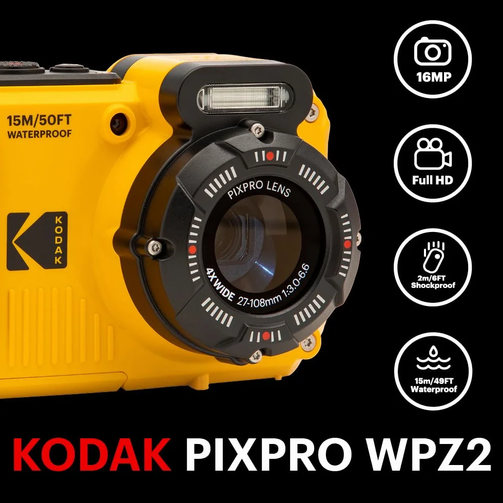Camara Aquatica KODAK Pixpro Pack WPZ2 + 2 baterie + 1 karta MicroSD