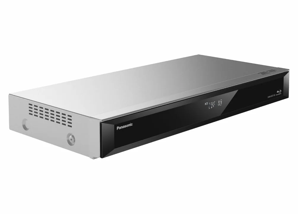 Panasonic DMR-BST765AG odtwarzacz Blu-ray i nagrywarka z tunerem Twin HD DVB-S, dysk twardy 500 GB, skalowanie 4K, Ultra HD, jednoczesne nagrywanie, Smart Ready, srebrny