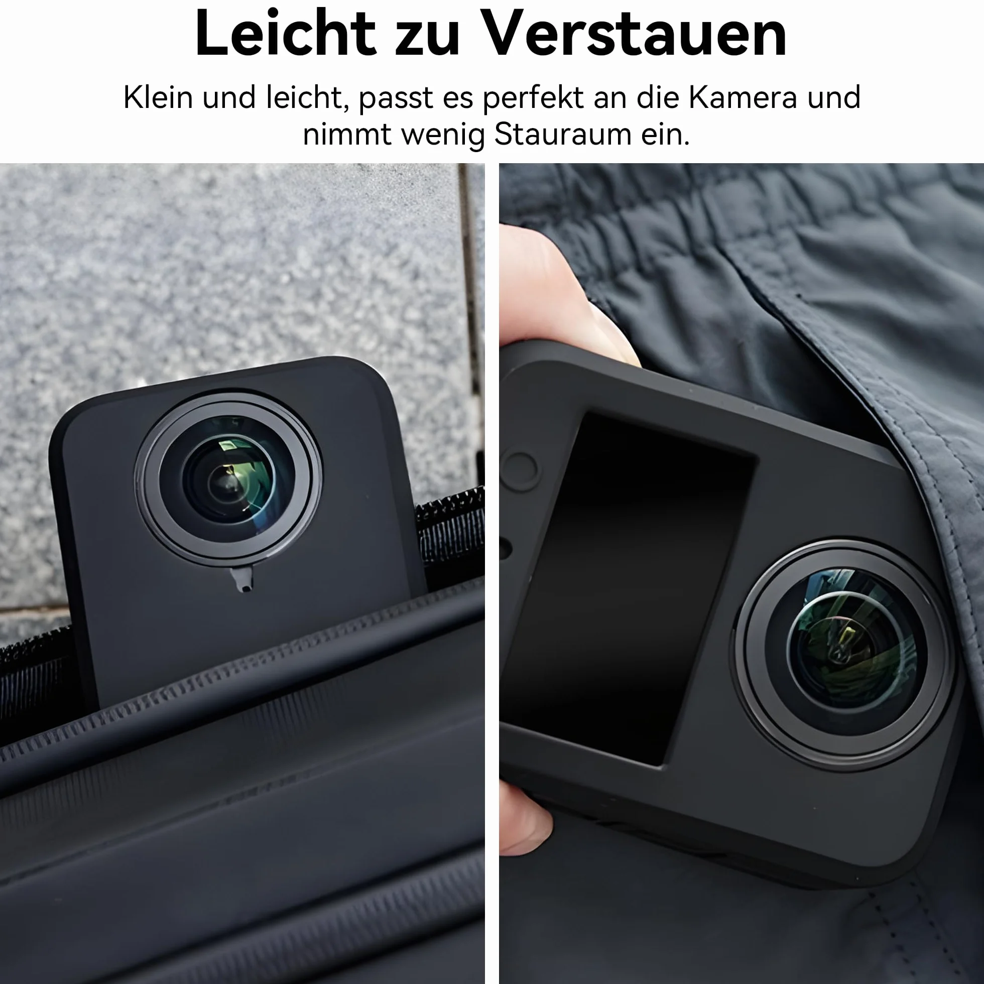 Osmo 360 Silikonowe Etui - Ochronne Etui na Obiektyw Aparatu Odporne na Zarysowania i Wstrząsy do DJI Osmo 360 Akcesoriów do Aparatu (Czarne)