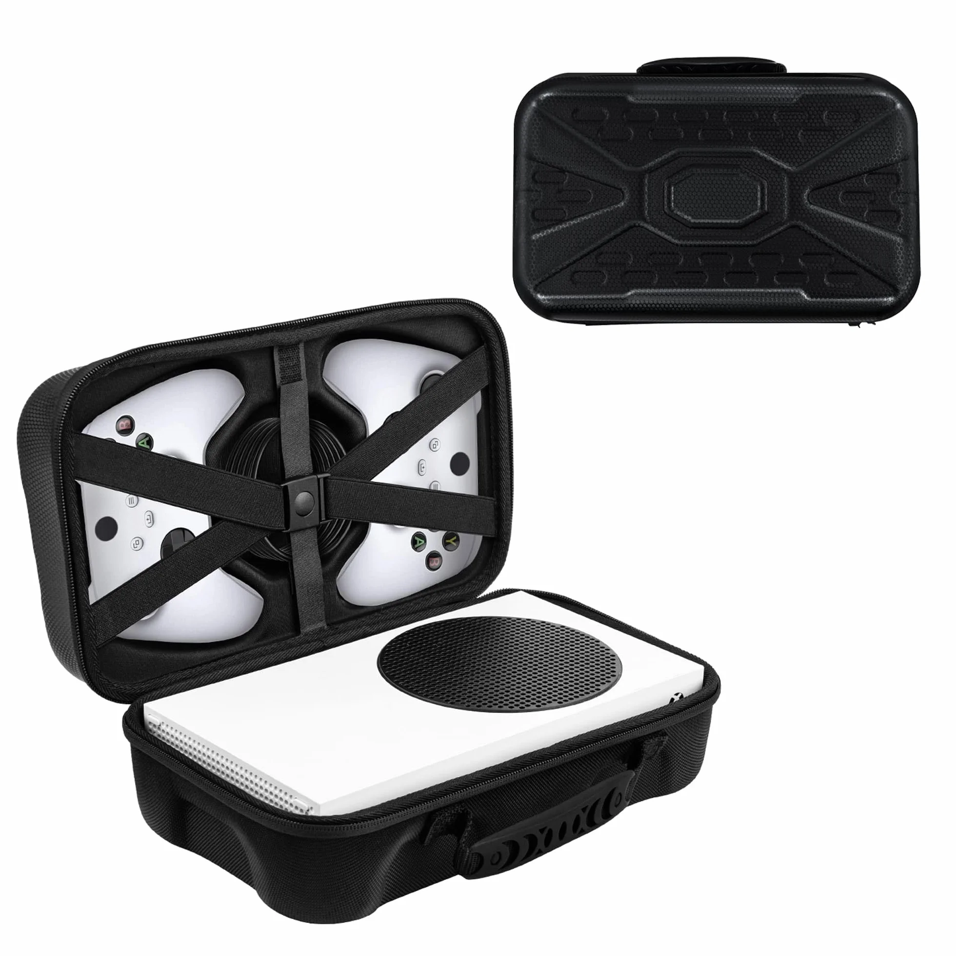 Mcbazel Etui na konsolę Xbox Series S, Etui podróżne na konsolę Xbox Series S z bezprzewodowym kontrolerem i akcesoriami do gier - Czarne.