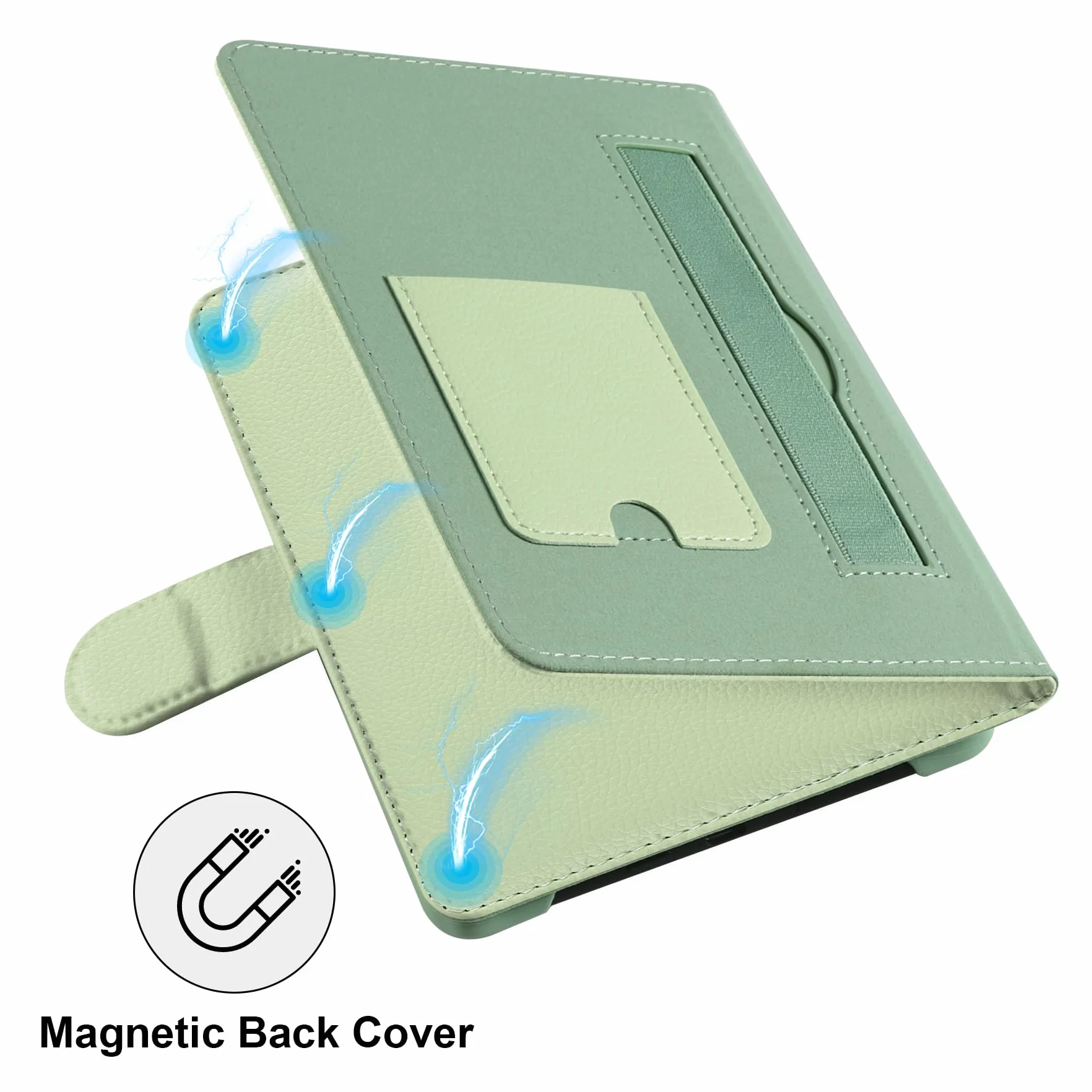 HoYiXi Uniwersalne etui do czytników e-booków 6" kompatybilne z Paperwhite 2025-2012/6" zupełnie nowe Kindle/Kobo/Tolino, 6" eReaders etui ochronne Wbudowana kieszeń, zielona