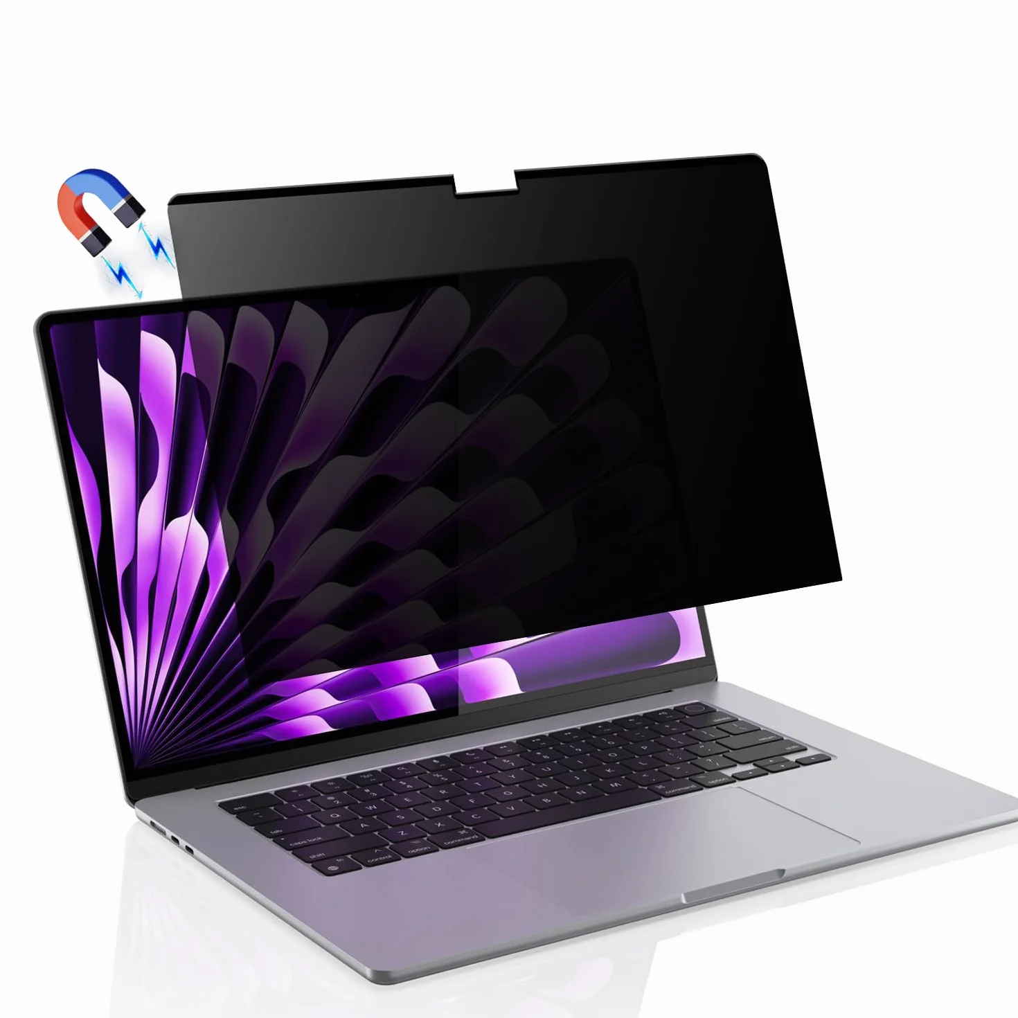 HaruYo Magnetyczny filtr prywatyzujący kompatybilny z MacBook Air 15,3" (M2 M3 2023/2024), zdejmowany, antyszpiegowski, niebieskie światło, Mac, laptop, Privacy Screen, folia maskująca do MacBook Air
