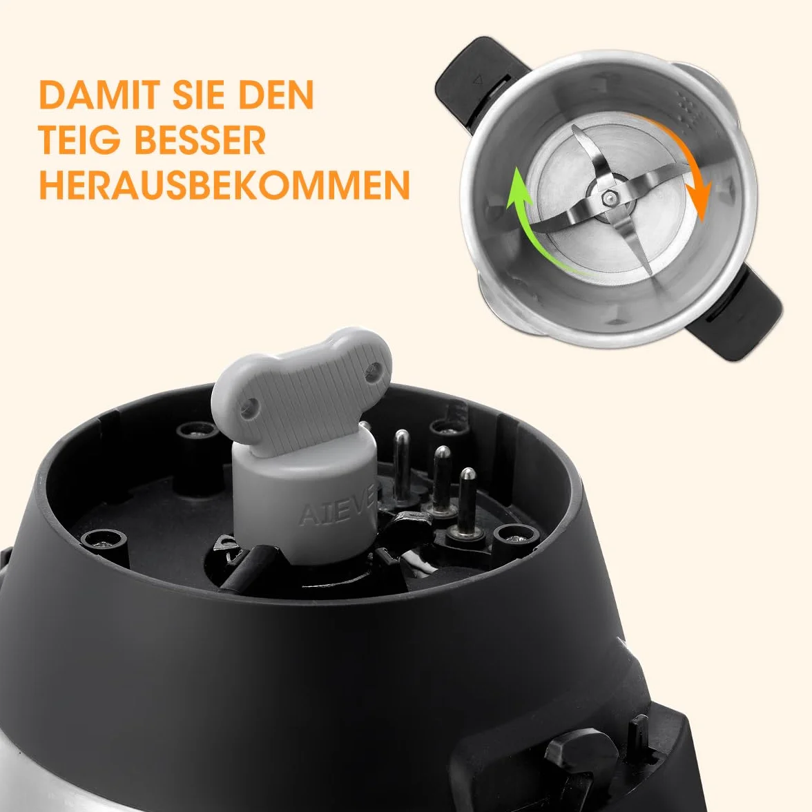 AIEVE Narzędzie do wyjmowania ciasta, kompatybilne z robotami kuchennymi Monsieur Cuisine Smart/Connect/Connect Trend – praktyczne akcesorium ułatwiające wyjmowanie ciasta