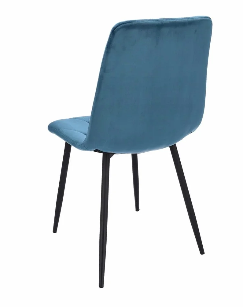 Krzesło do jadalni welurowe metalowe nogi 44×89×52 cm Marine