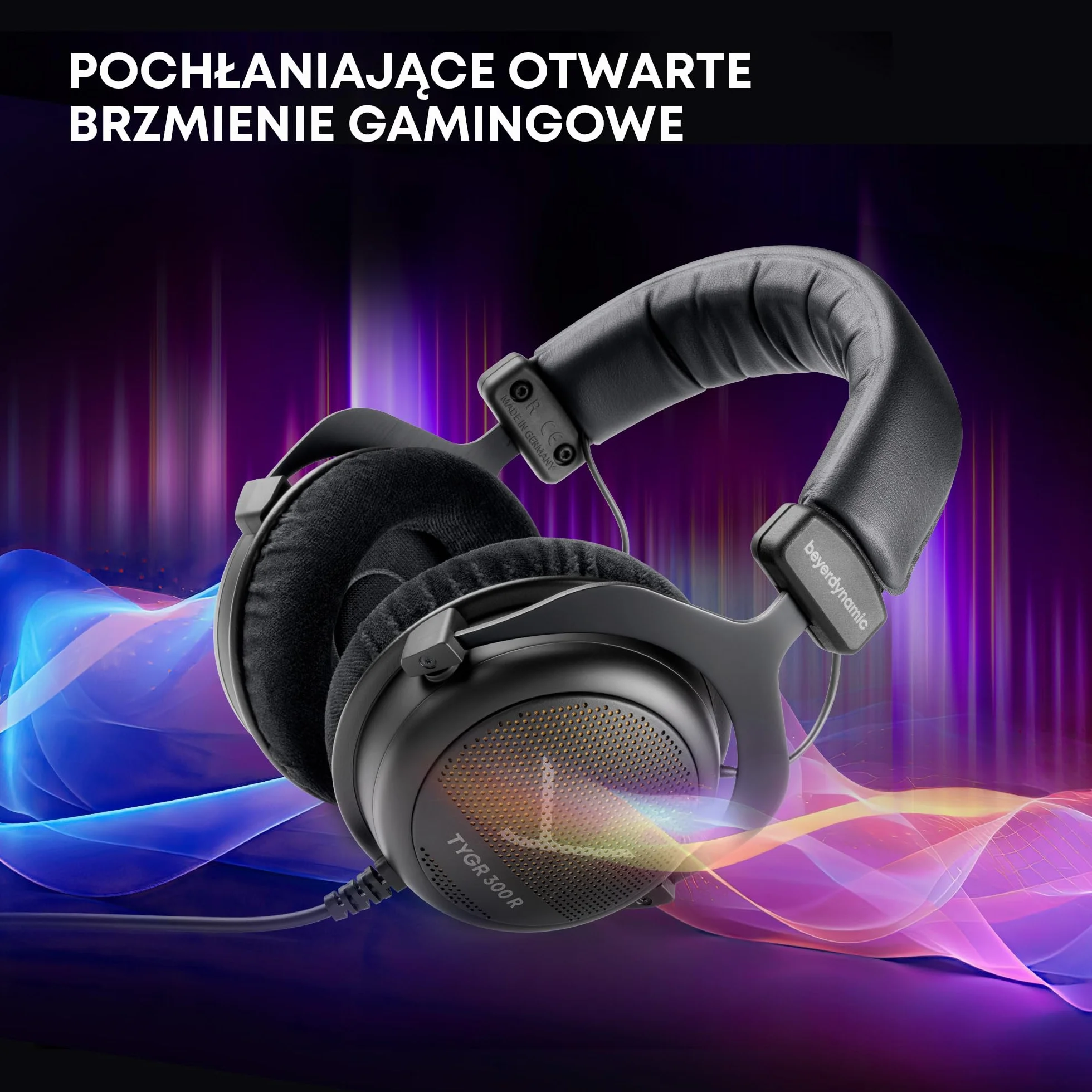 beyerdynamic TYGR 300 R słuchawki, otwarte słuchawki do gier, przewodowe, czarne, odpowiednie do konsoli PS4, PC, Xbox, Nintendo i Mac...