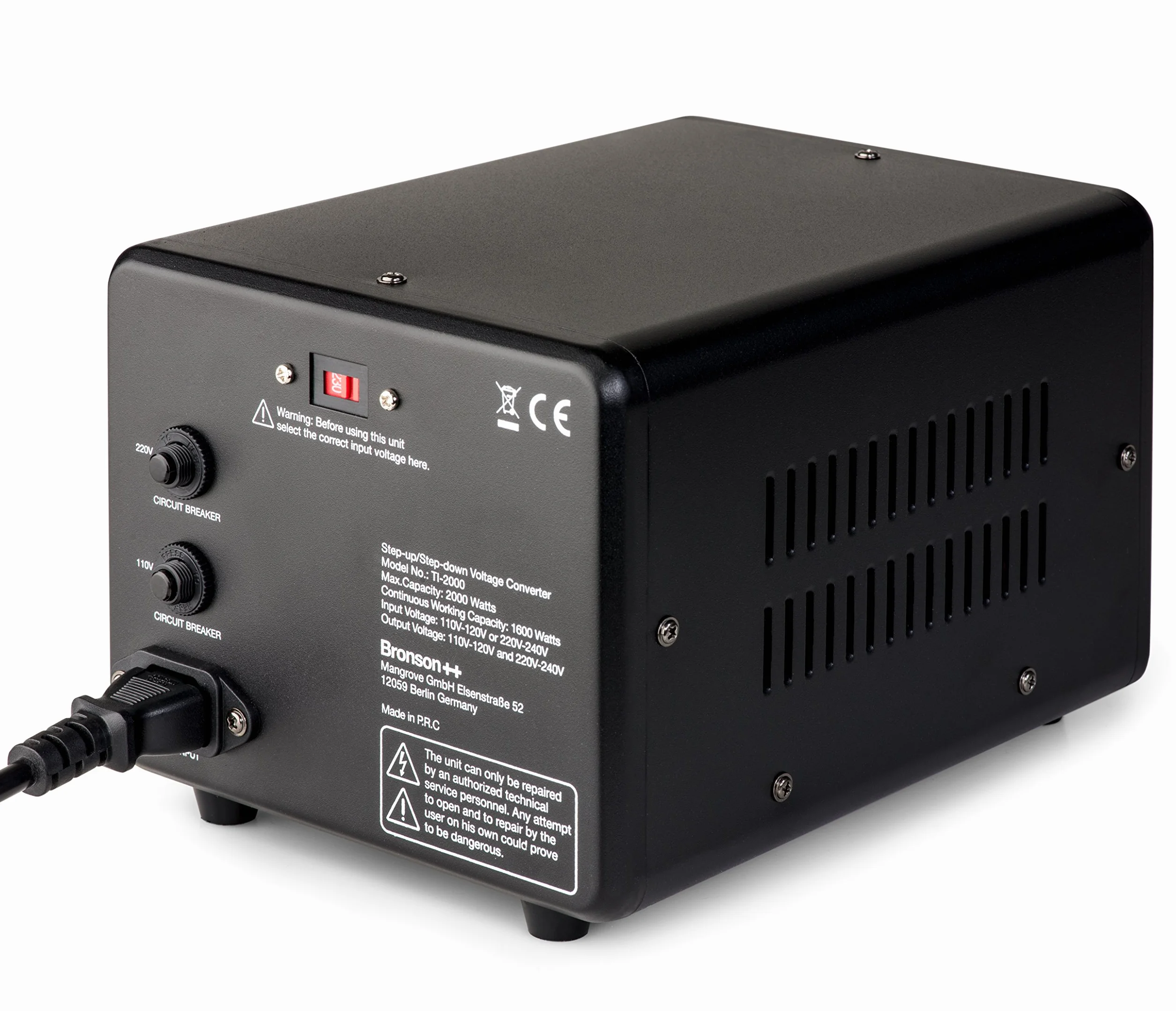 Bronson++ TI 2000 - Transformator 110 V USA Toroidalny 2000 Wat - WejÅ›cie/wyjÅ›cie 220V/110V Reversible Bronson 2000W