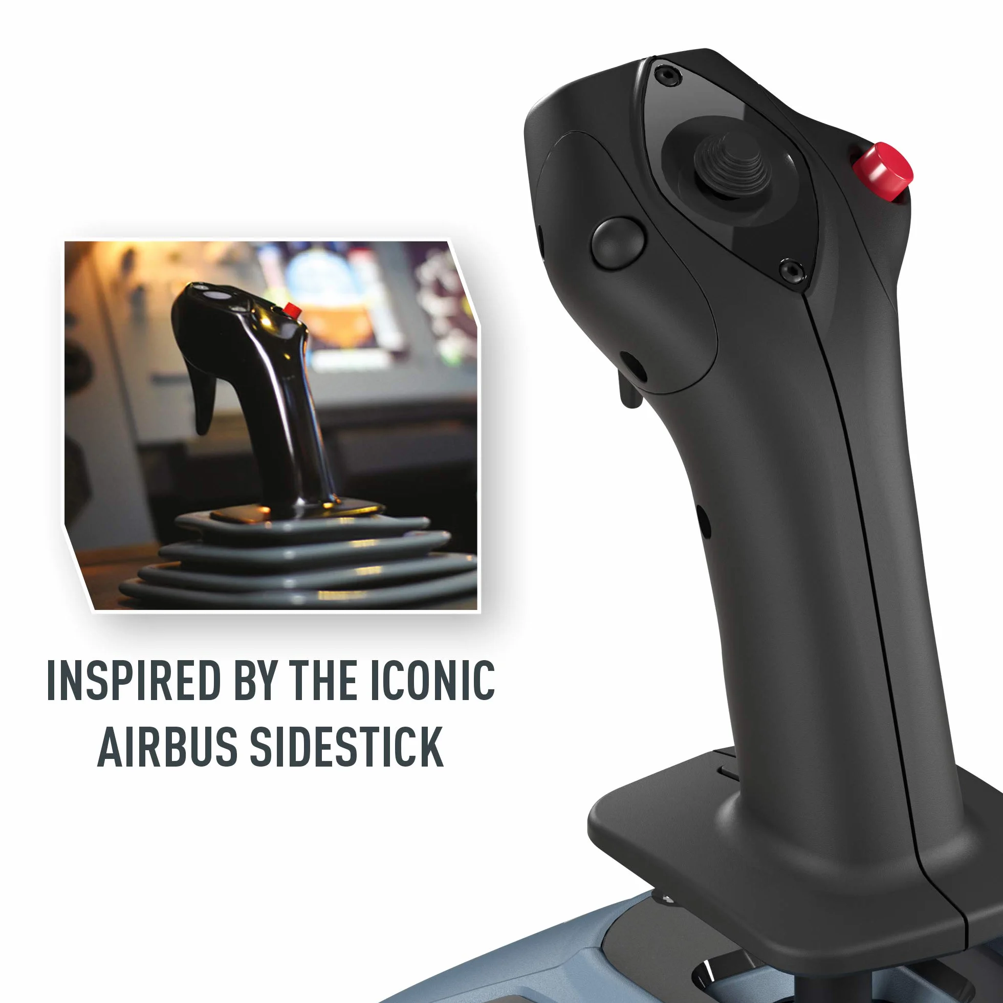 Thrustmaster TCA Officer Pack Airbus Edition – Kompleksowy system sterowania lotem z drążkiem sidestick i dźwignią przepustnicy do PC