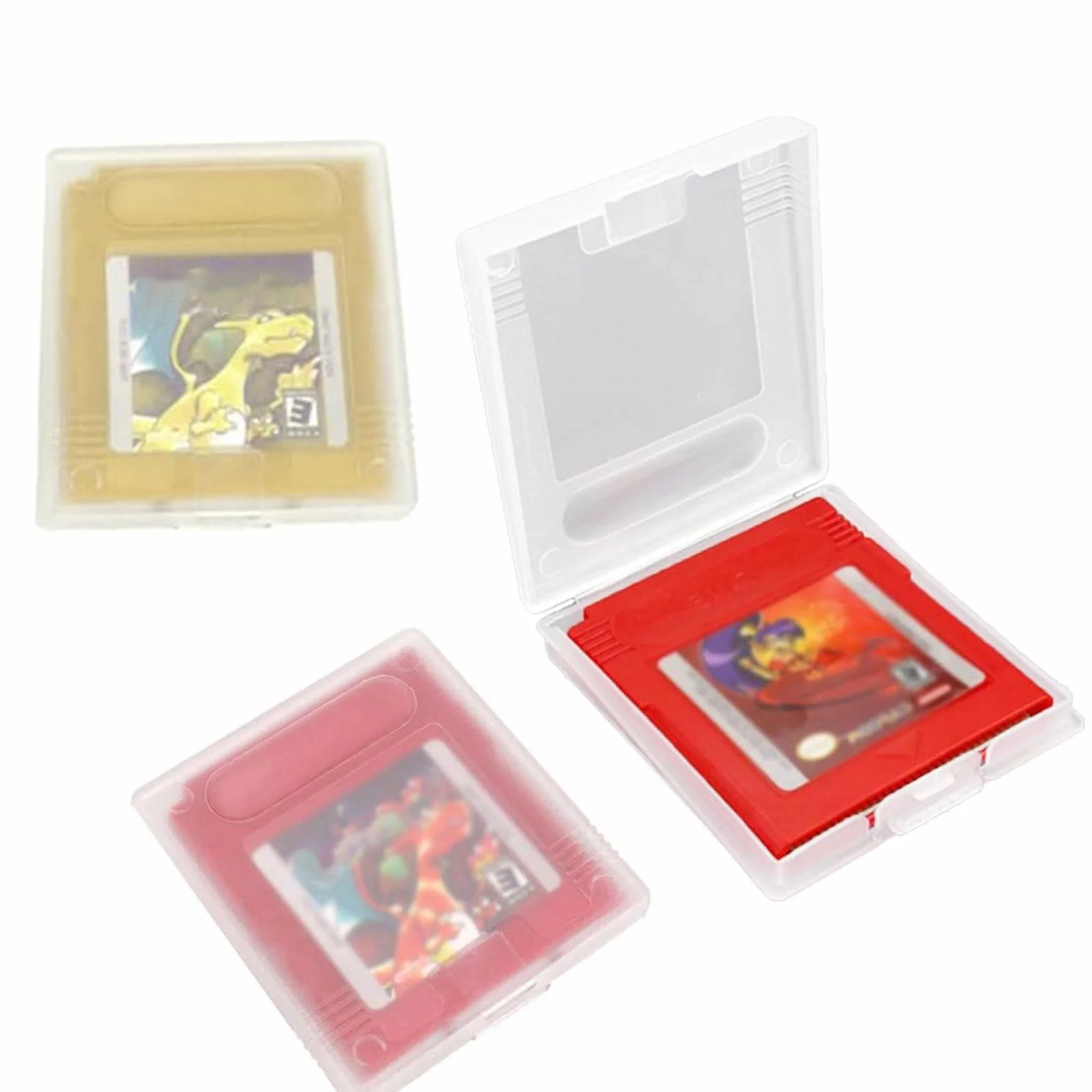 Przezroczysty plastikowy kartridż do przechowywania, pudełko na kurz, przezroczyste etui etui, etui ochronne opakowanie, do koloru Gameboy, kieszeń Gameboy, GB/GBC/GBP, 8 sztuk