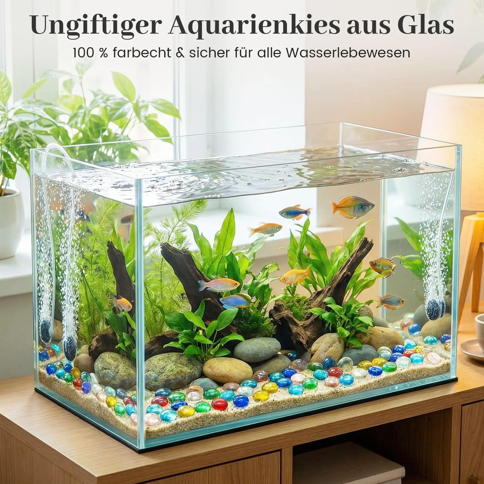 HAKACC Kolorowe szklane kamienie i mugole, 420 sztuk, 1800 g, 17-19 mm, kolorowe szklane nuggety do akwarium, wypełniaczy wazonów, hydroponiki i dekoracji, wysokiej jakości mieszane kolory