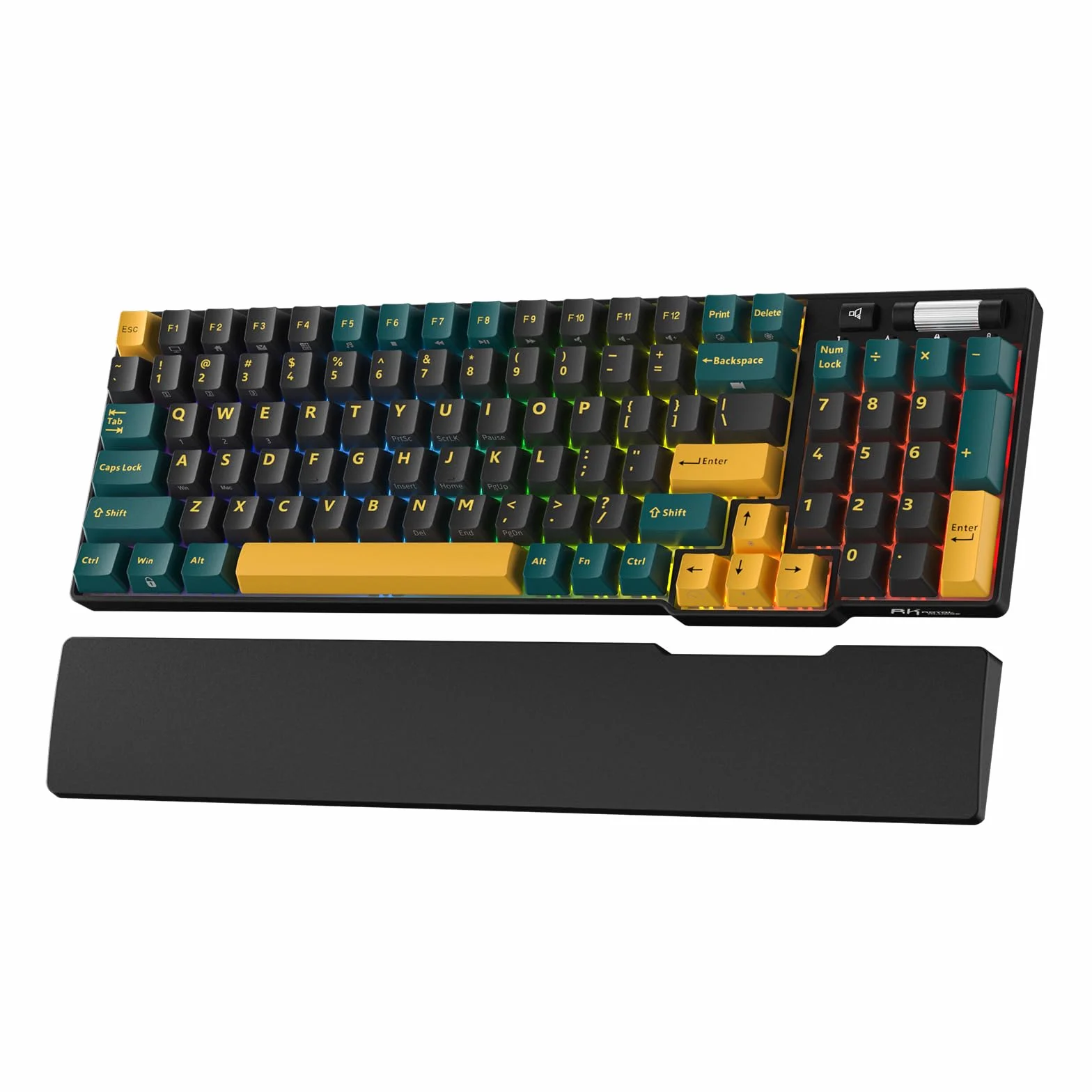 RK ROYAL KLUDGE RK96 RGB Limited Ed 90% 96 klawiszy bezprzewodowa tri-Mode BT5.0/2.4G/USB-C Hot-Swap klawiatura mechaniczna z podpórką pod nadgarstek