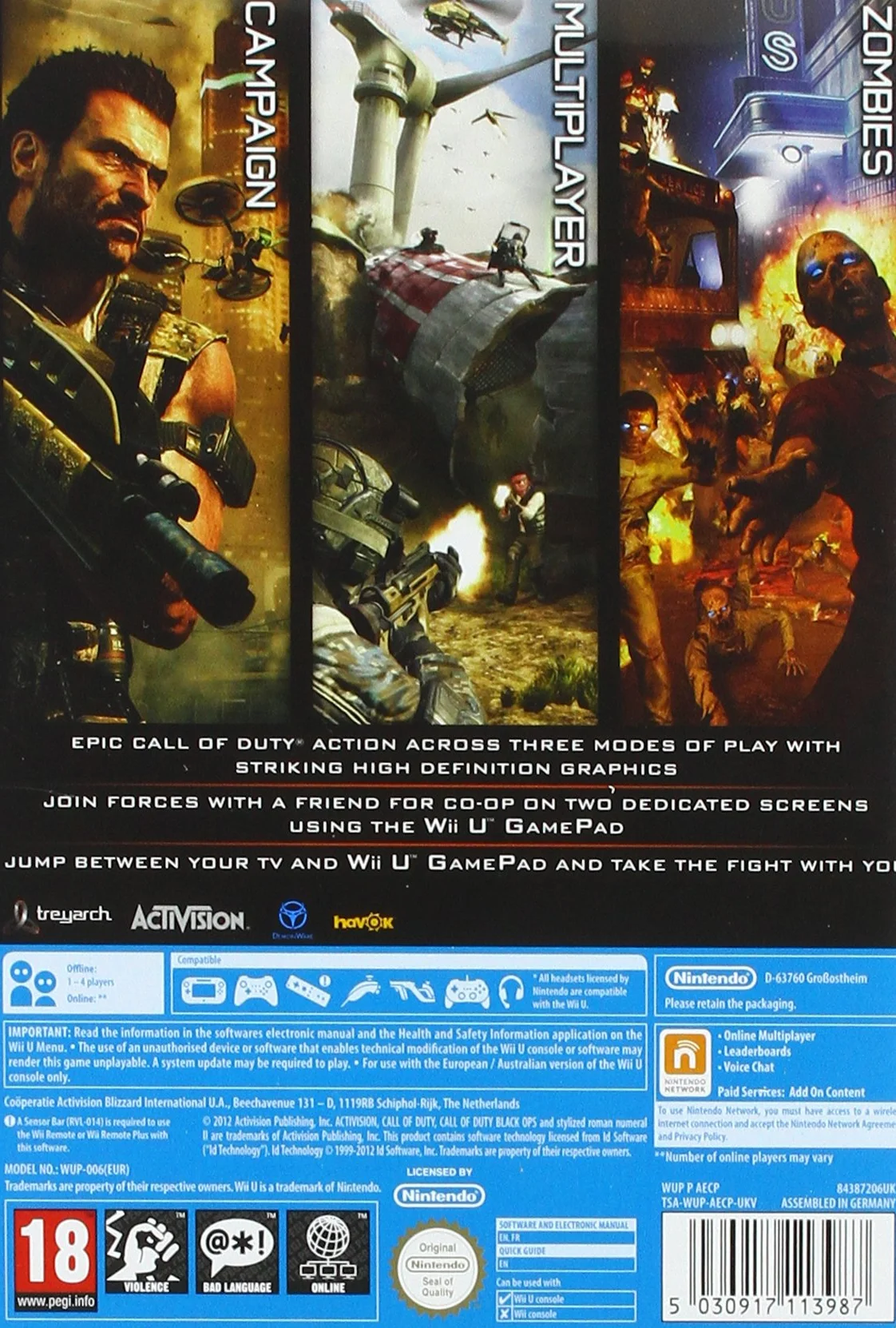 Wiiu Call Of Duty : Black Ops Ii (Eu)