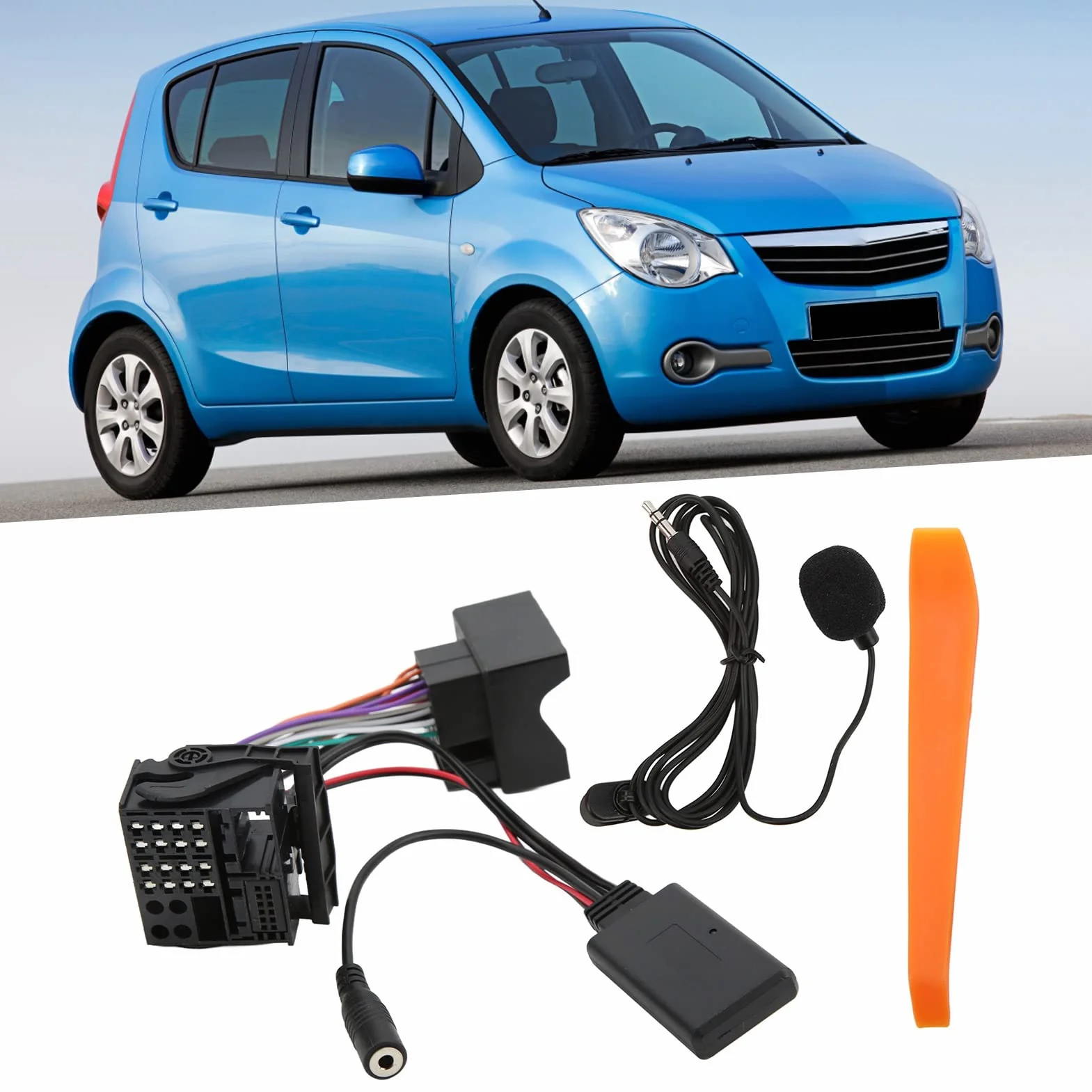 Akozon Bluetooth 5.0 Adapter z 12-pinowym zamiennikiem do Cd30 Mp3 Cdc40 Cd70 i Dvd90