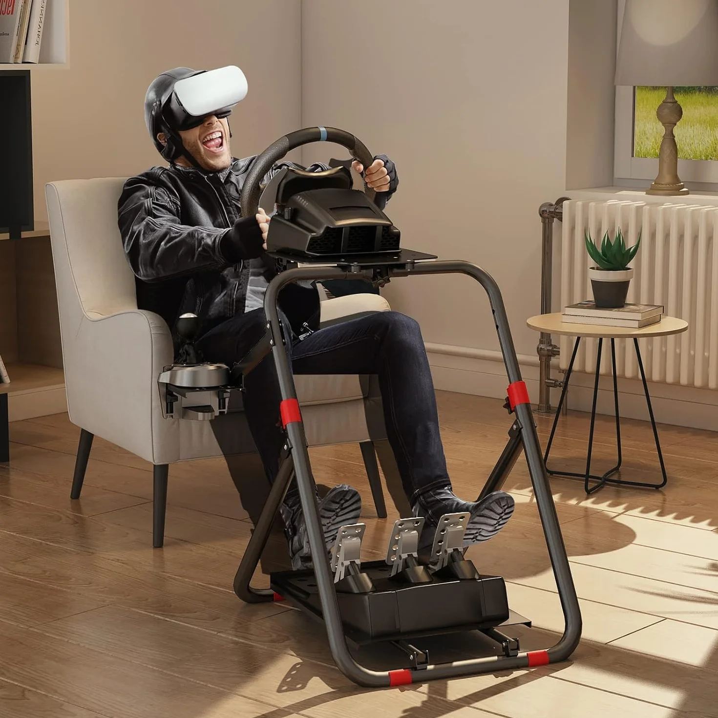DIWANGUS Stojak na kierownicę, szybki montaż, odpowiedni do Logitech G923, G920, G29, G27, G25, składany stojak na kierownicę, odpowiedni do Thrustmaster T248X, T248, T300Rs, TX, T150, PS4, PS5, Xbox