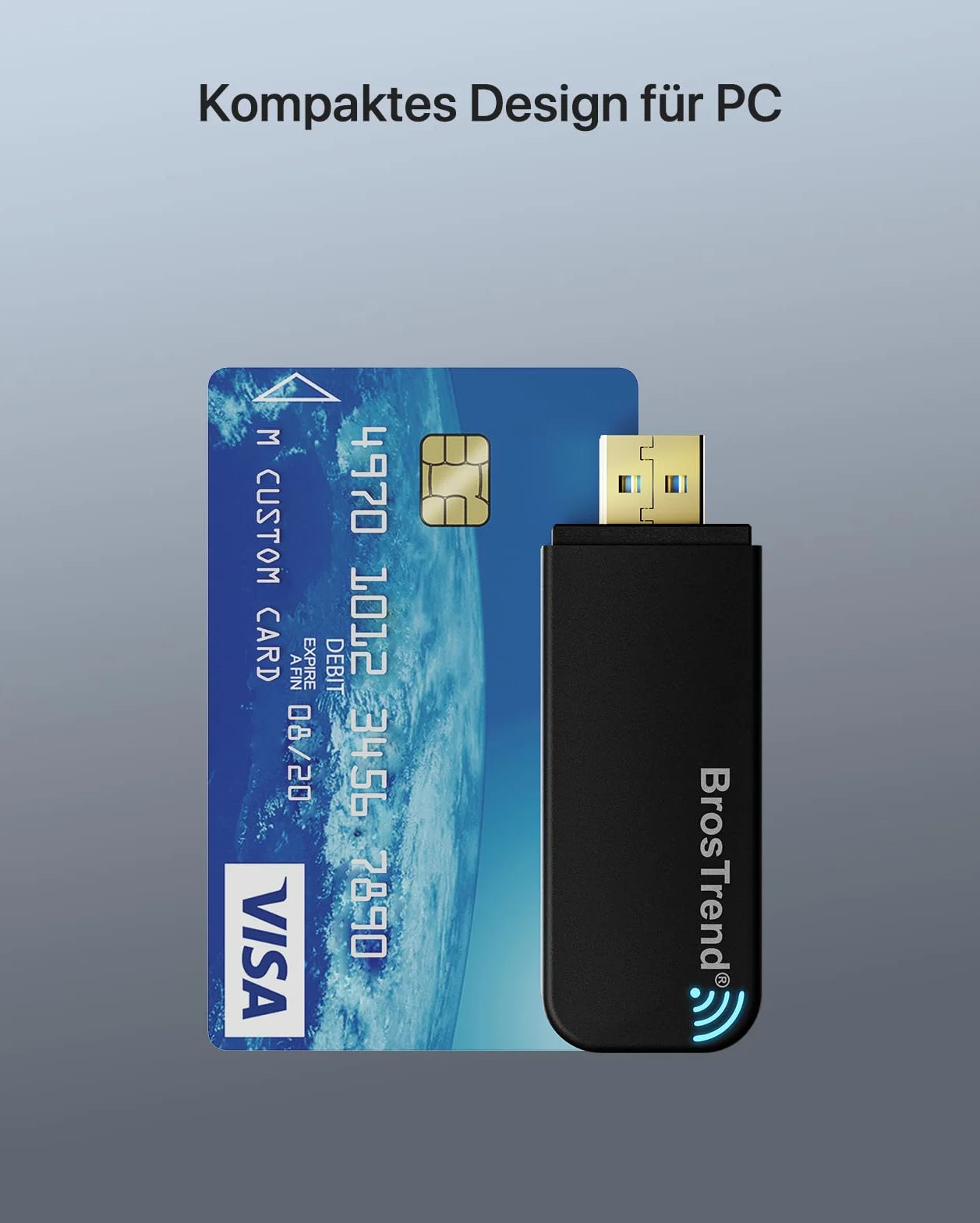 BrosTrend Linux USB WLAN Stick AC1200 dla Ubuntu, Mint, Kali, Debian, Kubuntu, Mate, Zorin, PureOS, Raspberry Pi 2+, Windows 11, USB 3.0 PC, Dual Band 5 GHz/867 Mb/s + 2,4 GHz/ 300 Mb/s