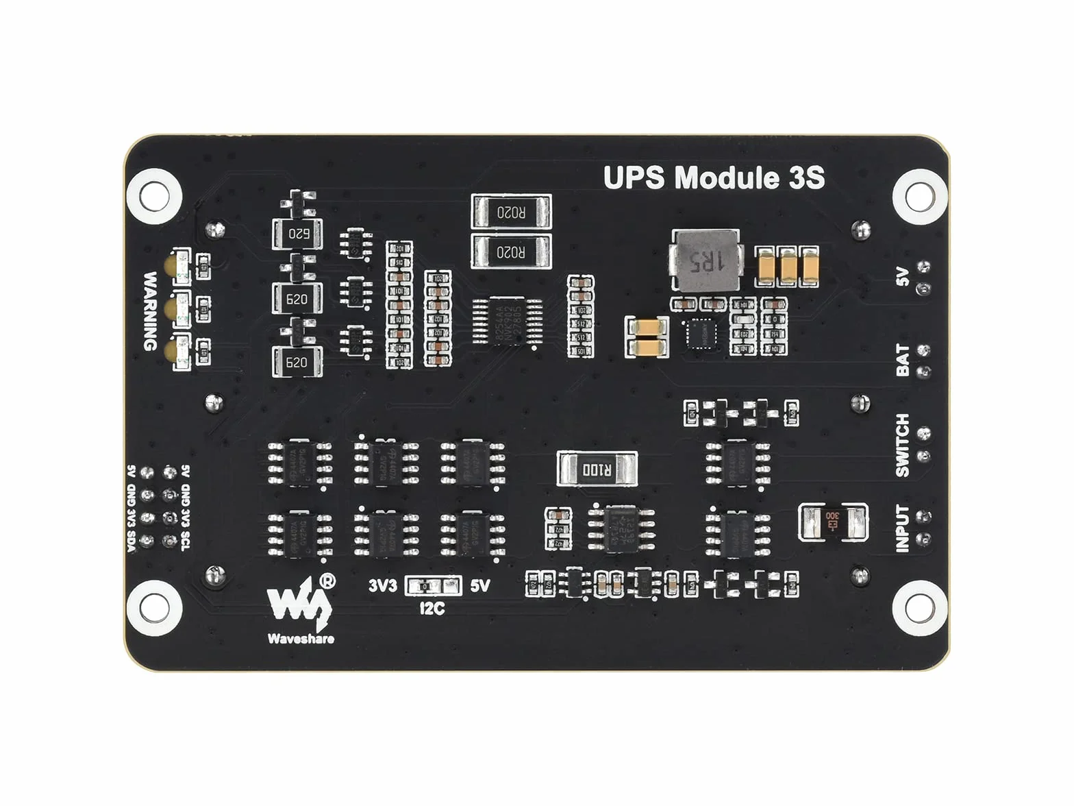 Waveshare Uninterruptible Power Supply UPS Module Supports Charging and Power Output at the Same Time 3S & 5V 5A Output