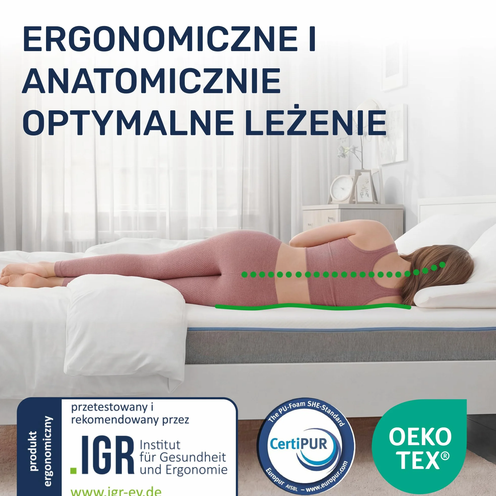 Materac nawierzchniowy wiskoelastyczny Dailydream „Model S” z efektem pianki zapamiętującej kształt, 90x200x3,5cm, Edition "Standard"