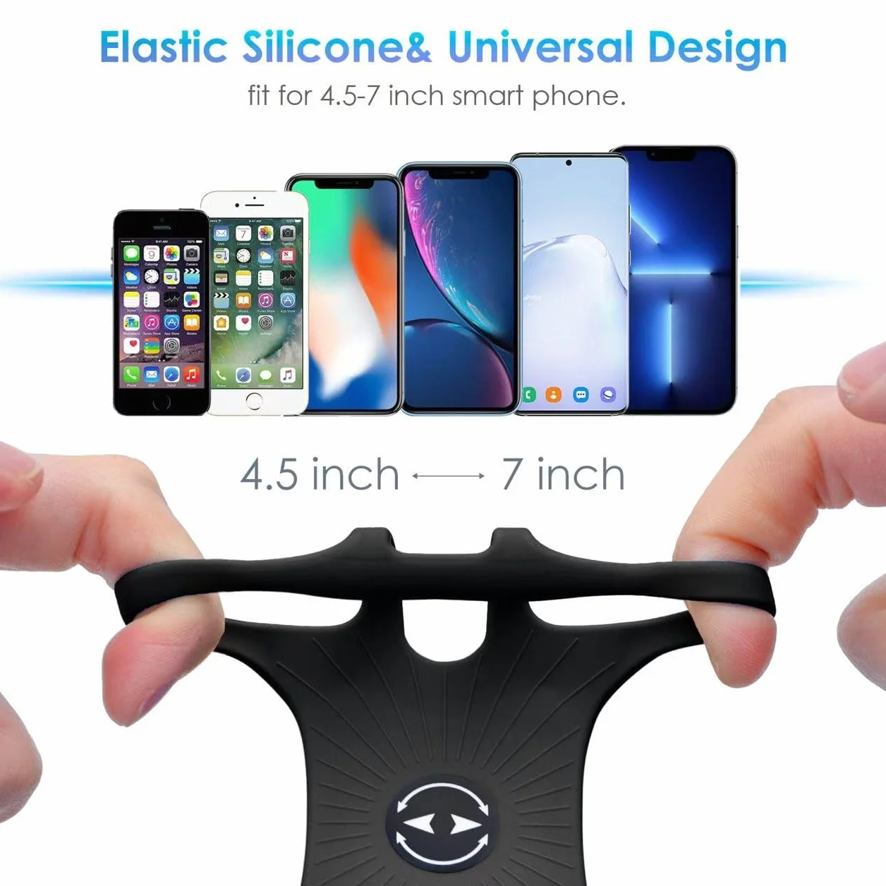 Cikyner Uchwyt na telefon komórkowy, plecak 2 w 1, uchwyt na telefon na paski plecaka, obracany o 360°, zdejmowany uchwyt na telefon komórkowy do iPhone'a 4,5-7", Huawei, na kemping i wędrówki