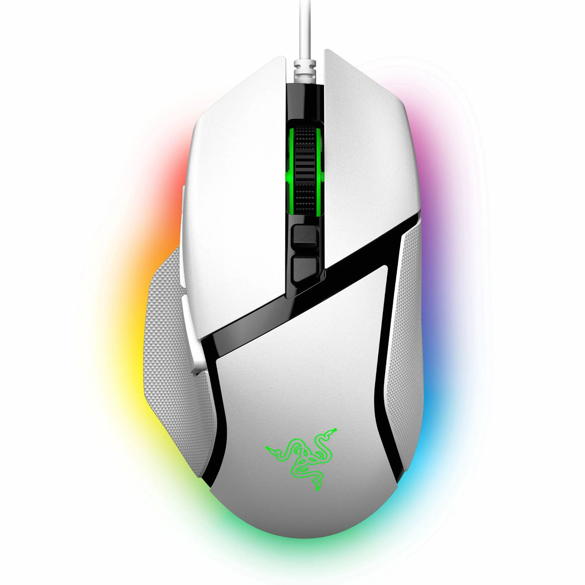 Razer Basilisk V3 - Zestaw kabli do gier Gaming Maus - ergonomia Design - Chroma RGB - 11 programowalnych smaków - obsługa HyperScroll - PC/Mac | Biały
