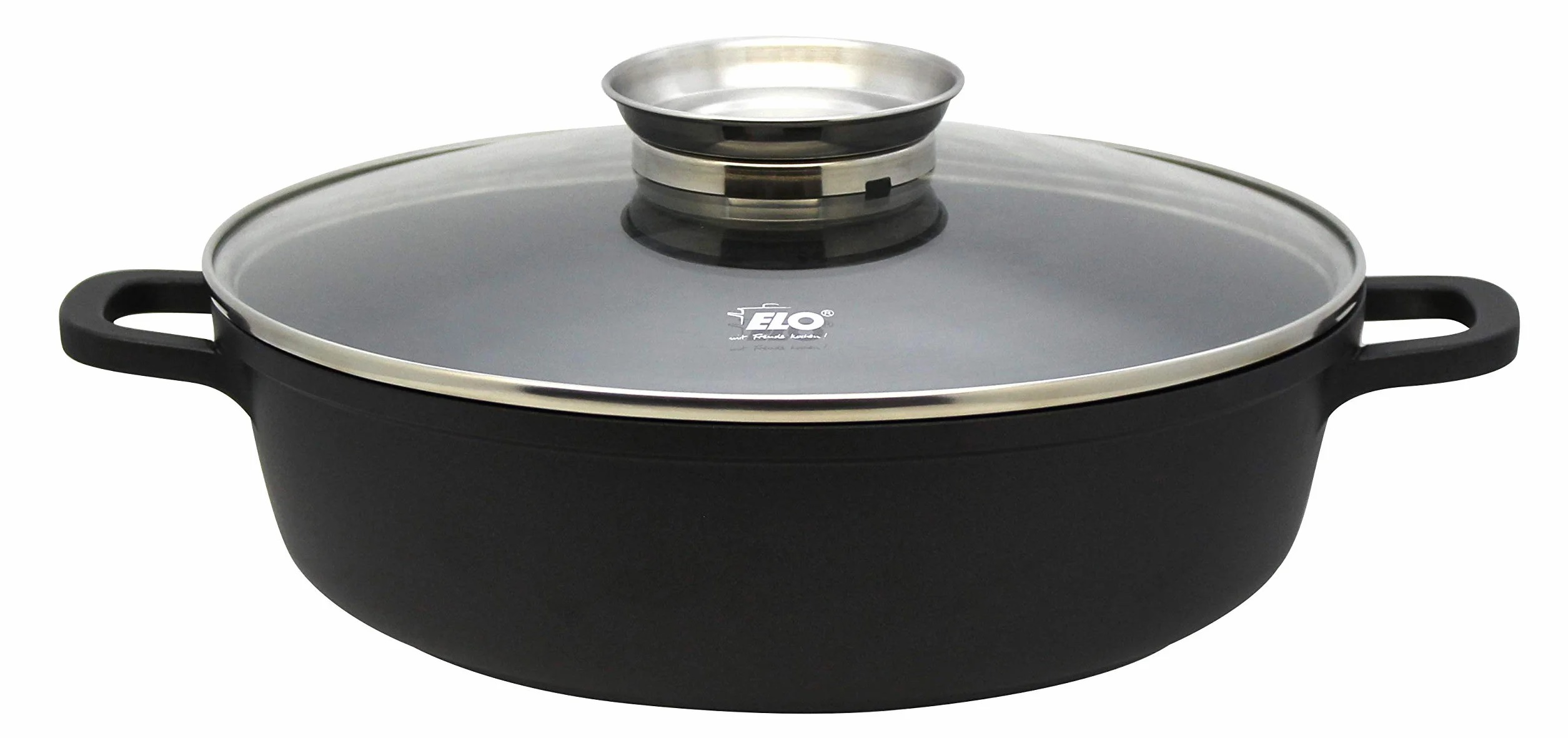 ELO 86693 Alucast patelnia do serwowania odlew aluminiowy 4,5 l 32 cm czarna
