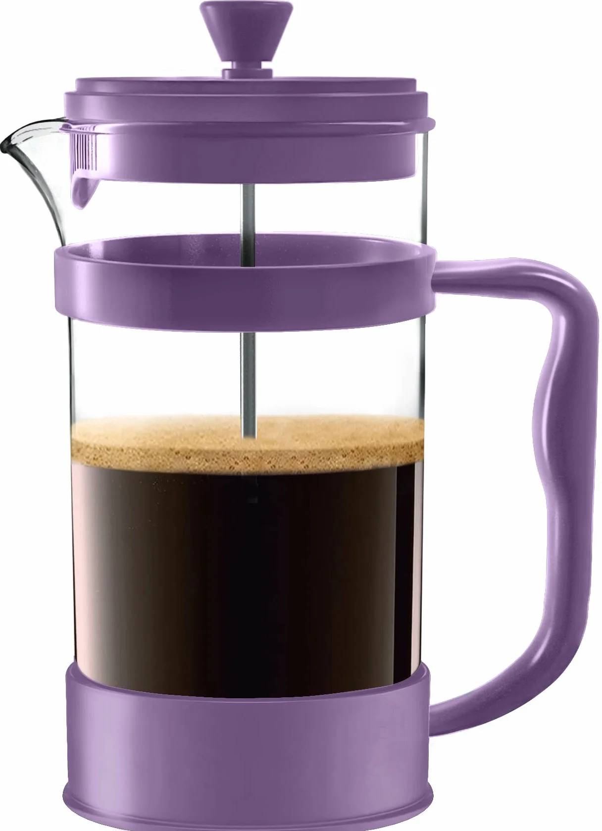 Kichly French Press coffee maker 1000 ml heat resistant glass steel plunger triple filter