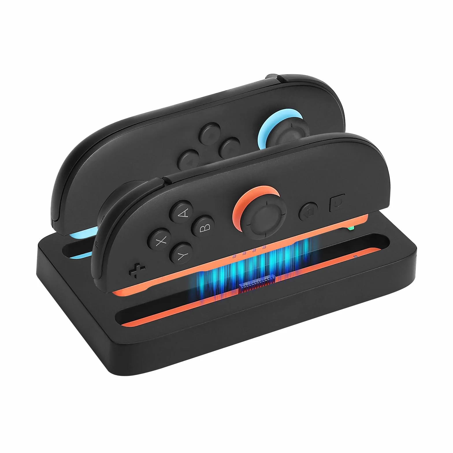 Stacja ładująca do kontrolerów Nintndos Switch 2 Joy Con, mini ładowarka kontrolera Switch 2 z 2-portową kompaktową stacją ładującą, szybkie ładowanie do Switch2 Joycons z kablem ładującym typu C