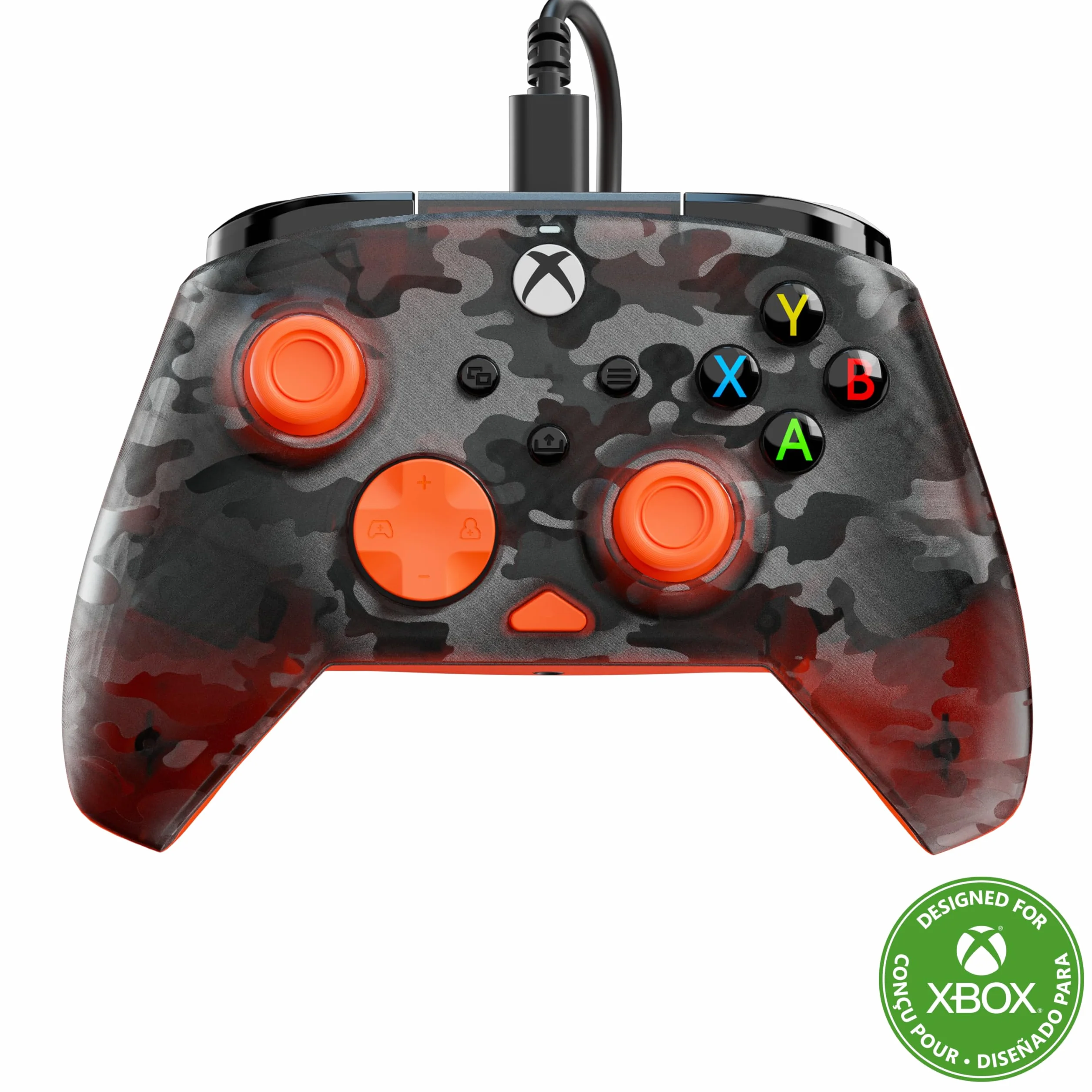 Turtle Beach Rematch Core Ghost Black Camo/Orange Wired – licencjonowany do Xbox Series X i S, Xbox One i komputerów z systemem Windows