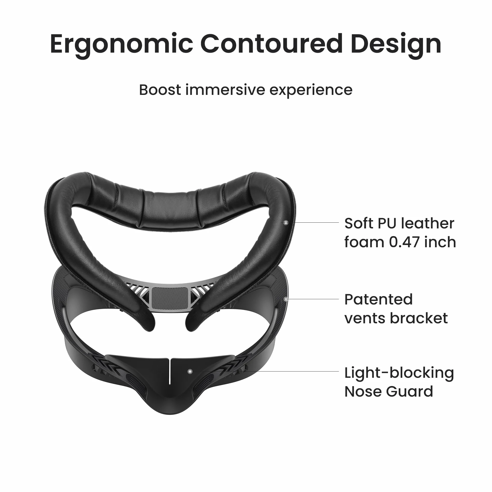 KIWI design Podkładki na twarz V4 kompatybilne z Oculus/Meta Quest 3S