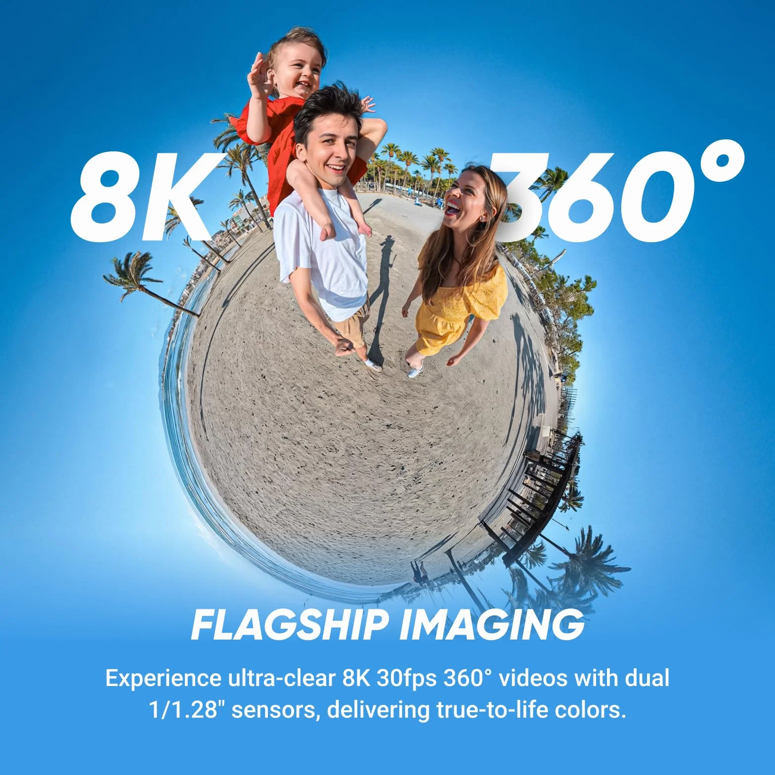 Insta360 Zestaw startowy X5 – wodoodporna kamera 8K 360°, wiodące słabe światło, niewidoczny efekt kija do selfie, wytrzymały i wymienny obiektyw, bateria 3-godzinna, wbudowana ochrona przed wiatrem