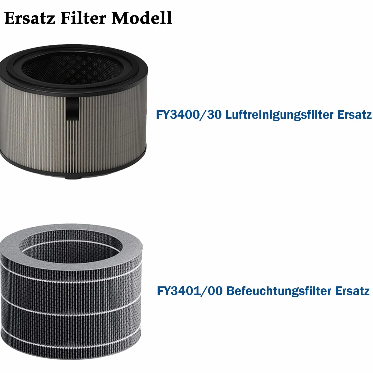 Zestaw filtrów zamiennych Philips 3400 Seria AC3420/10 AC3421/13 Filtr HEPA i nawilżający FY3400/30 FY3401/00