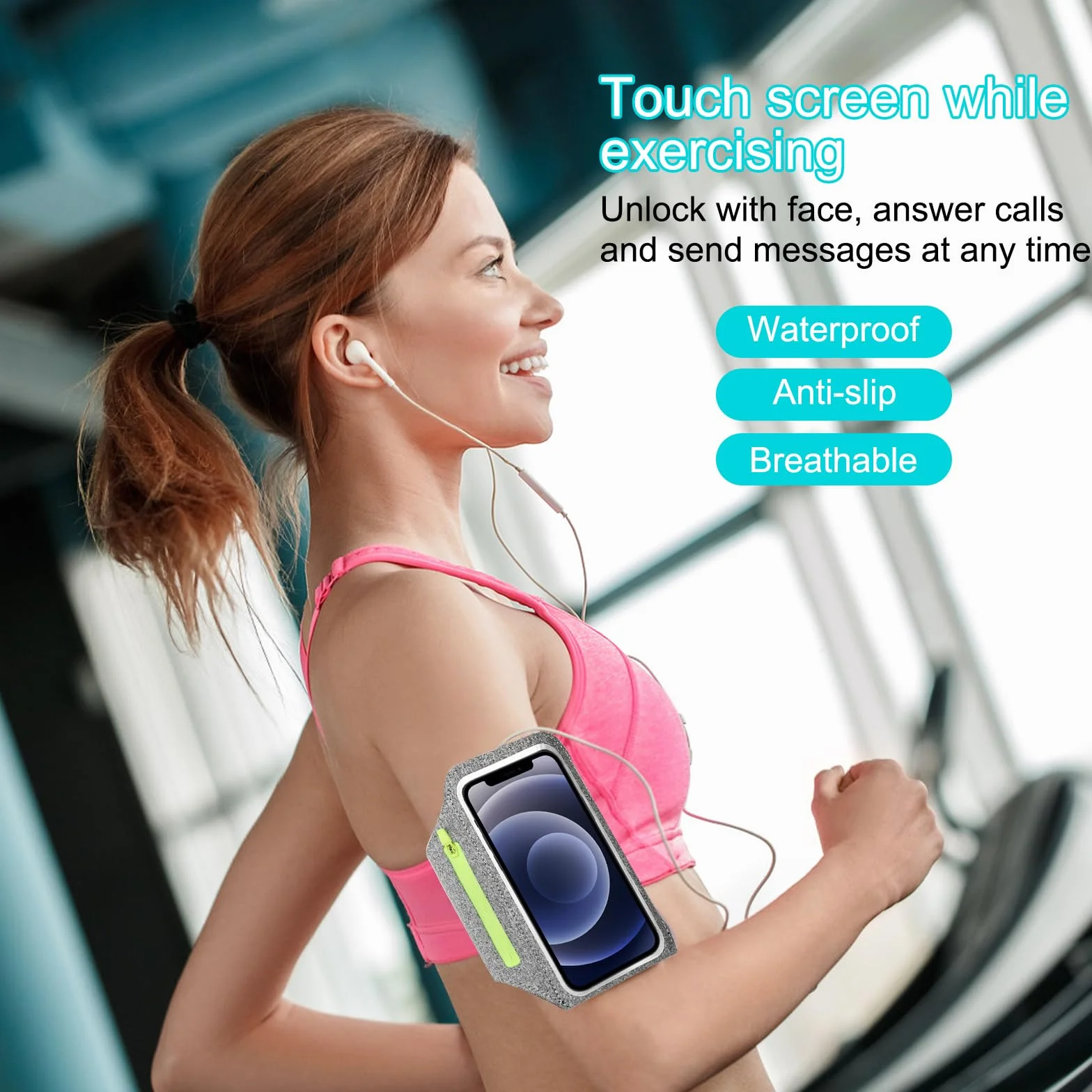 Pokrowiec na telefon komórkowy, do joggingu, sportowa opaska na ramię, regulowany uchwyt na telefon komórkowy, do joggingu, opaska na ramię do telefonu, do joggingu, nadaje się do telefonów