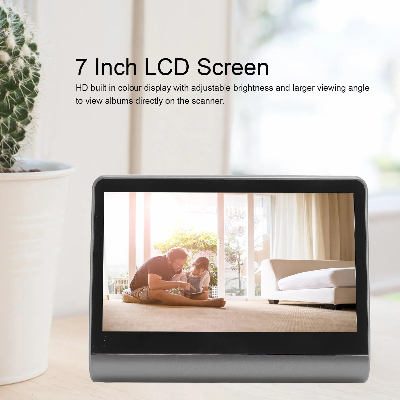 Cyfrowy Skaner Klisz, 7-calowy Wyświetlacz LCD HD Skaner Klisz i Slajdów z regulowaną jasnością do Użytku Domowego, Konwertujący Negatywy i Slajdy na Zdjęcia JPEG za pomocą