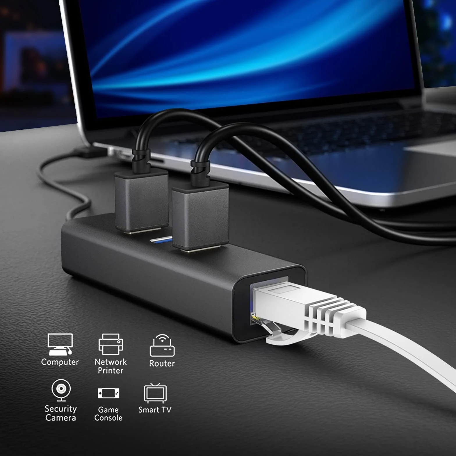 Ercielook Kabel LAN CAT6 High Speed 8 m kabel sieciowy z klipsami kablowymi – przedłużenie kabla do PS5/4 routera modemu TV Switch Laptop