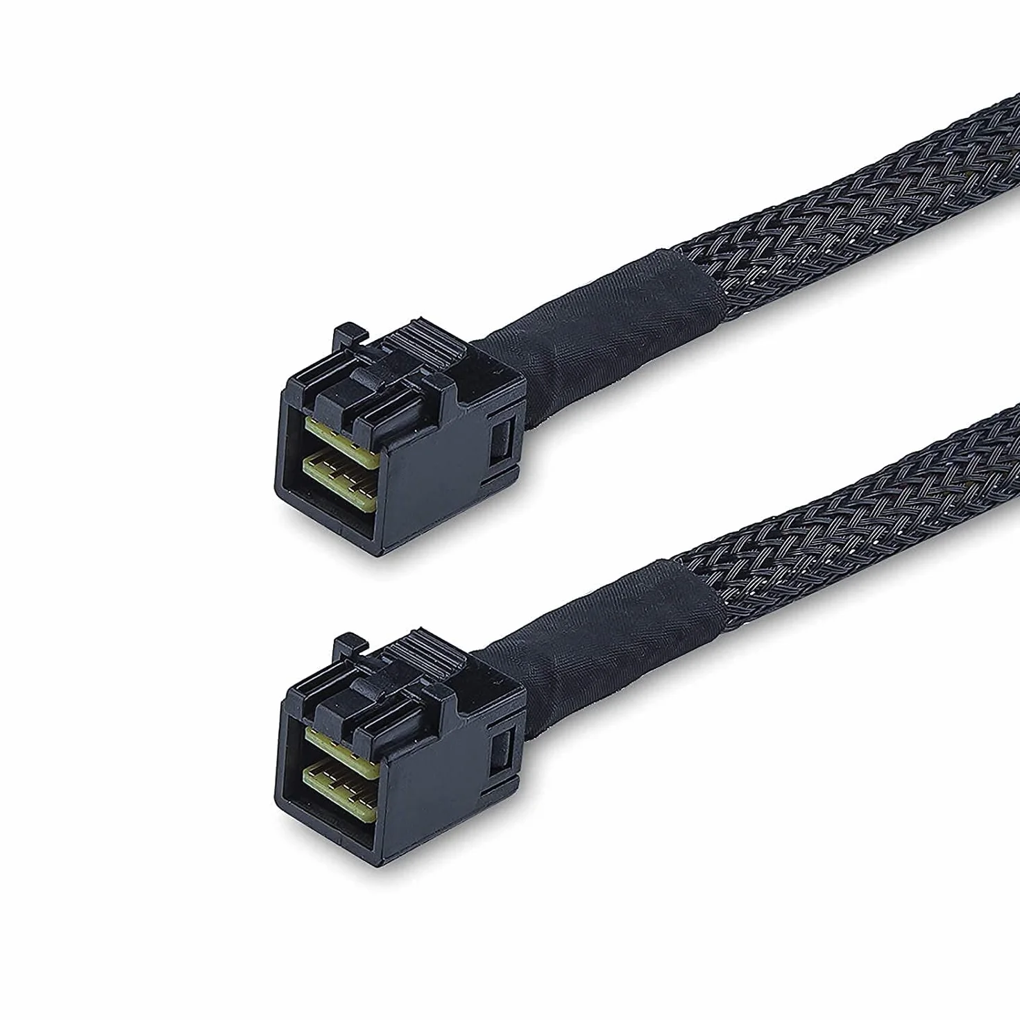 SFF-8643 do SFF-8643 12G wewnętrzny kabel mini SAS HD, z paskiem bocznym, kompatybilny z kontrolerem RAID lub PCI Express, 100 omów, 0,5 m (1,6 ft)