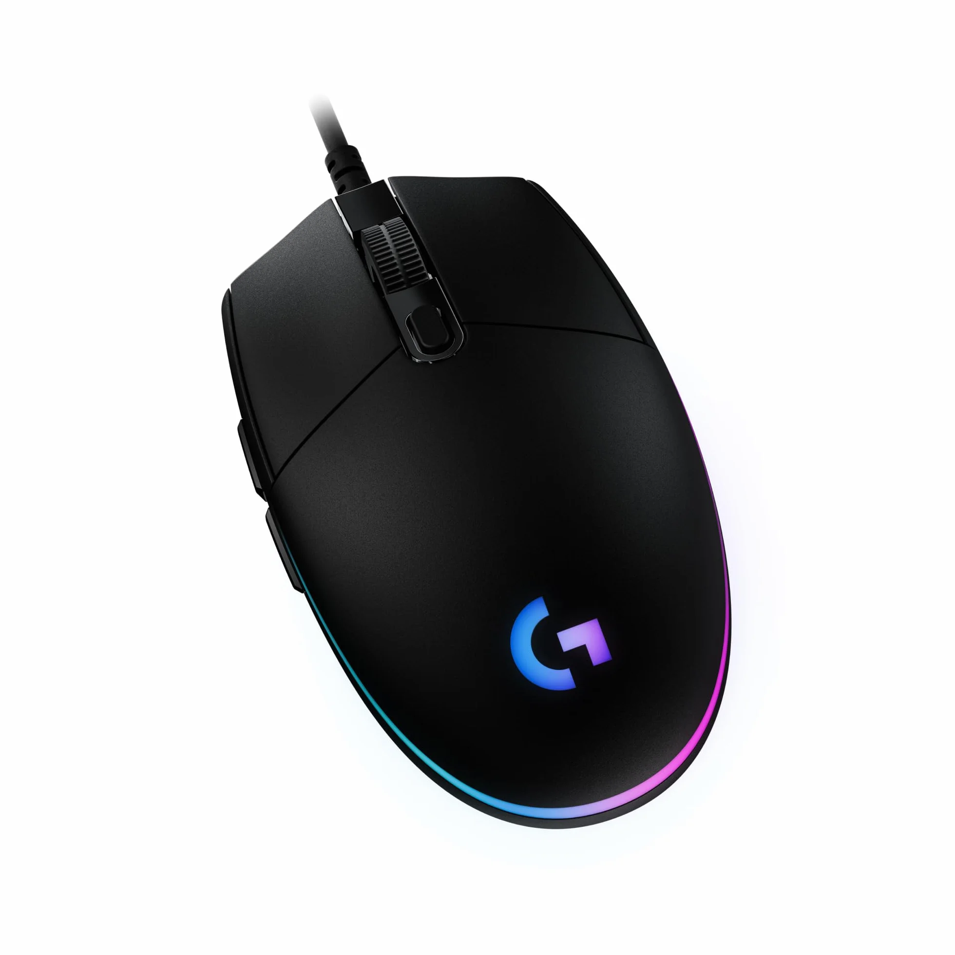 Logitech G G203 LIGHTSYNC Mysz do gier z konfigurowalnym podświetleniem RGB, 6 programowalnymi przyciskami, czujnikiem klasy gamingowej, śledzeniem 8K DPI, lekka - Czarny