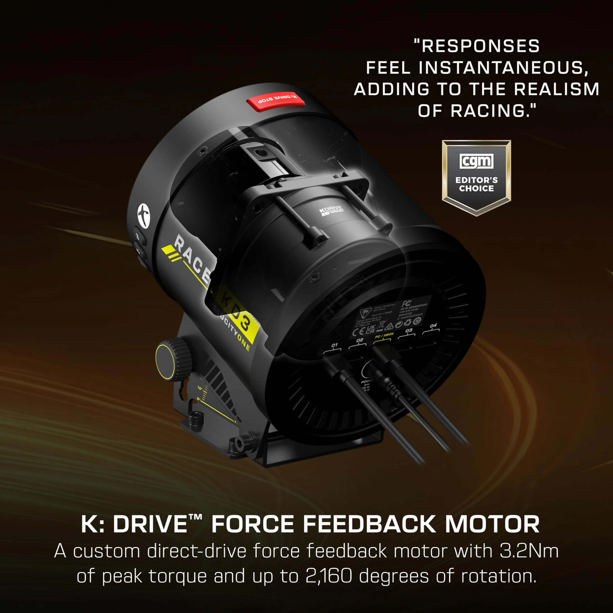 Turtle Beach VelocityOne Race KD3 Direct Drive Force Feedback Koło wyścigowe i pedały do Xbox Series X|S, Xbox One, Windows 10/11 PC