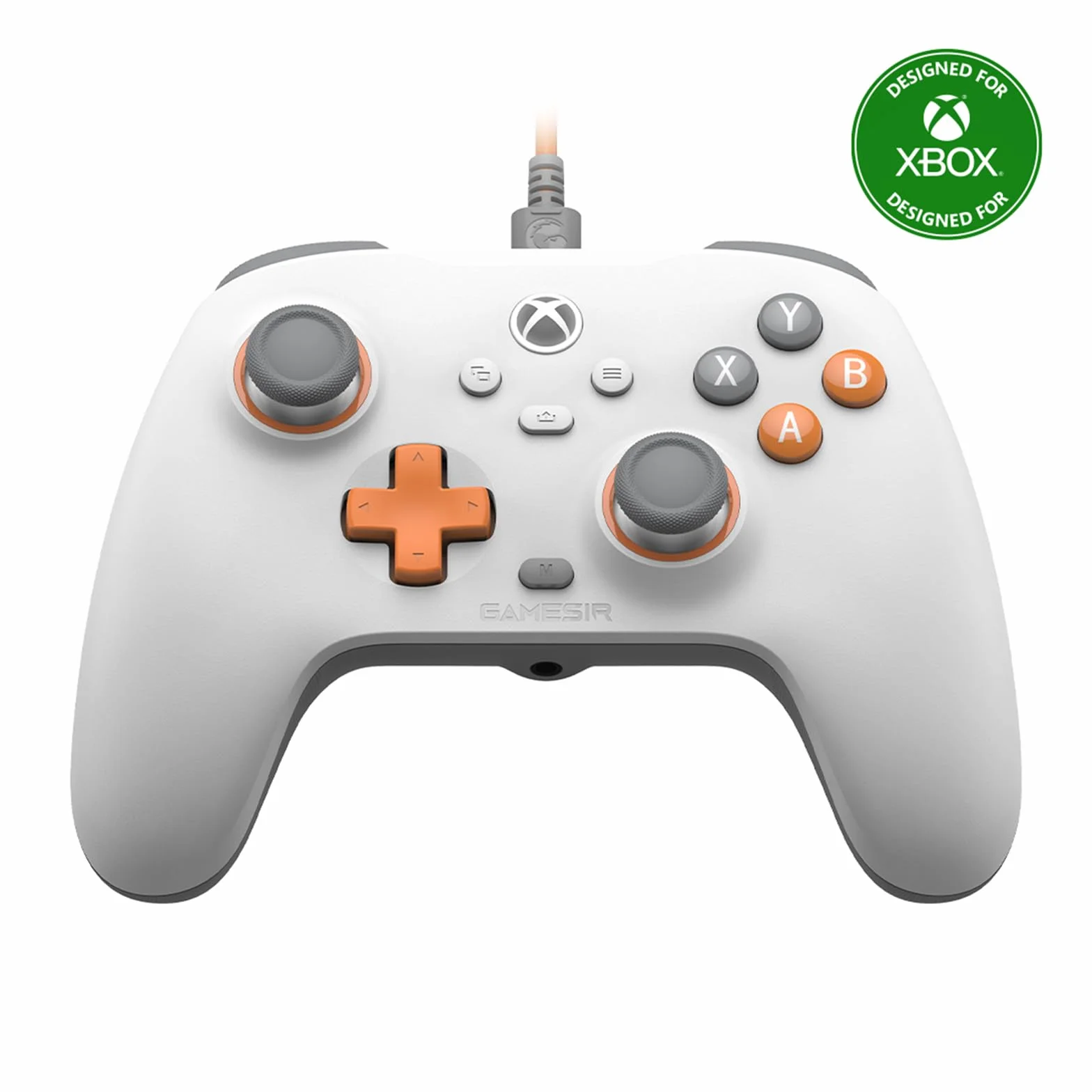 GameSir T7 Przewodowy kontroler Xbox z drążkami Hall Effect, Plug & Play Gamepad do Xbox Series X|S, Xbox One, Windows, Steam (biały)