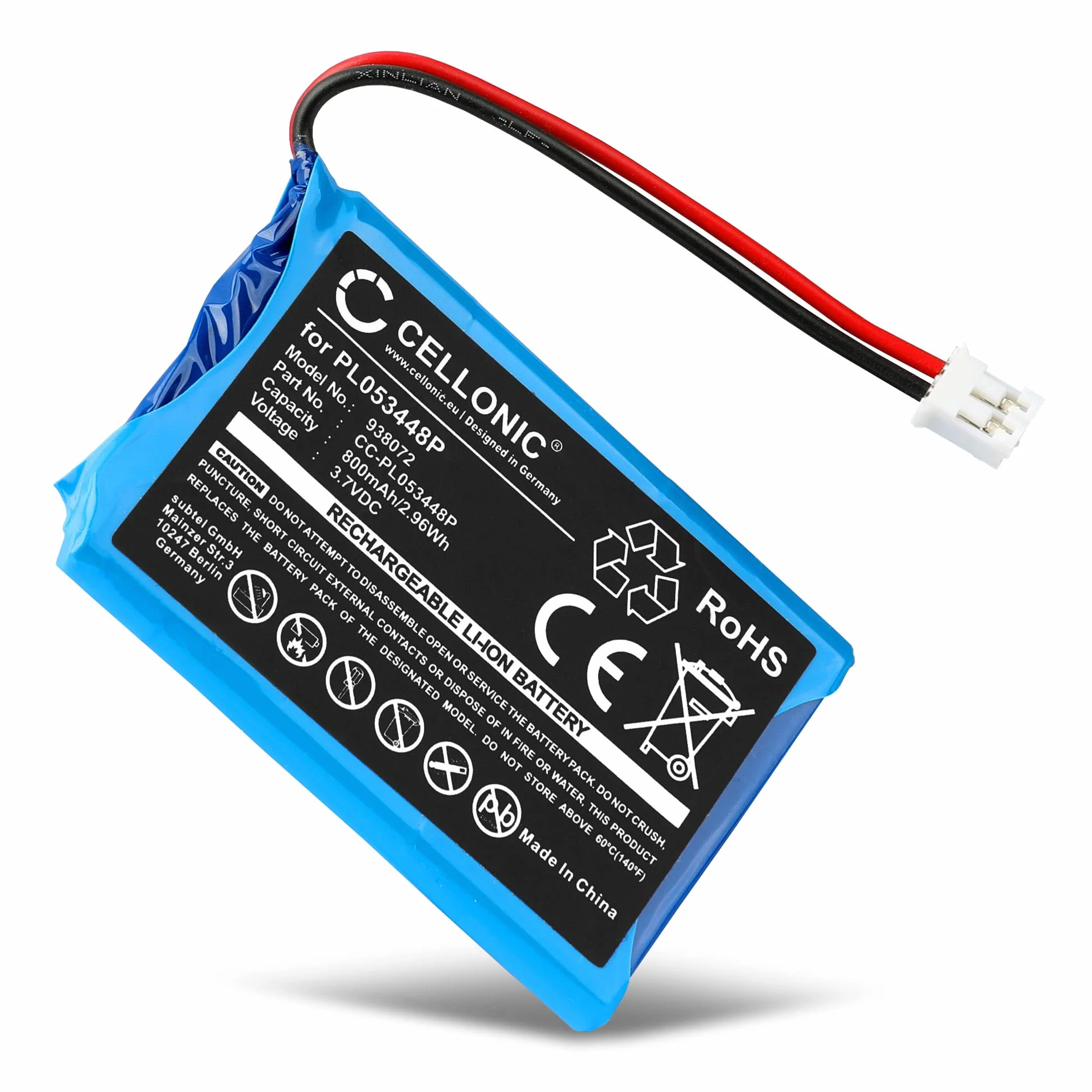 CELLONIC Bateria do zestawu słuchawkowego kompatybilna z Nolan N90, N43 Air, N86, PL053448P - (800mAh, 3.7V)