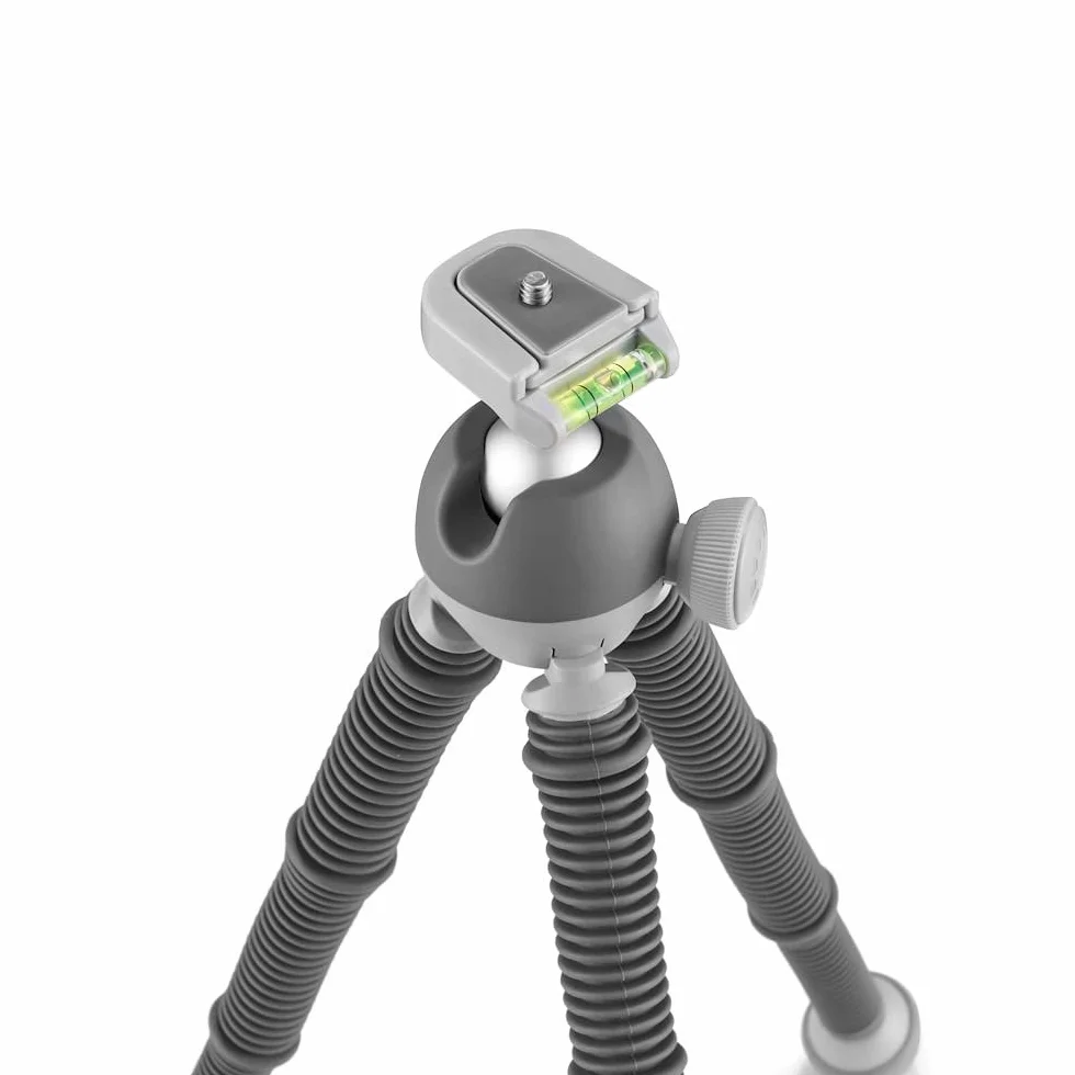 JOBY PodZilla Duży elastyczny statyw z głowicą kulową w zestawie, statyw do telefonu od twórców GorillaPod, kompatybilny z iPhone'ami, smartfonami, kompaktowymi aparatami bezlusterkowymi, szary,
