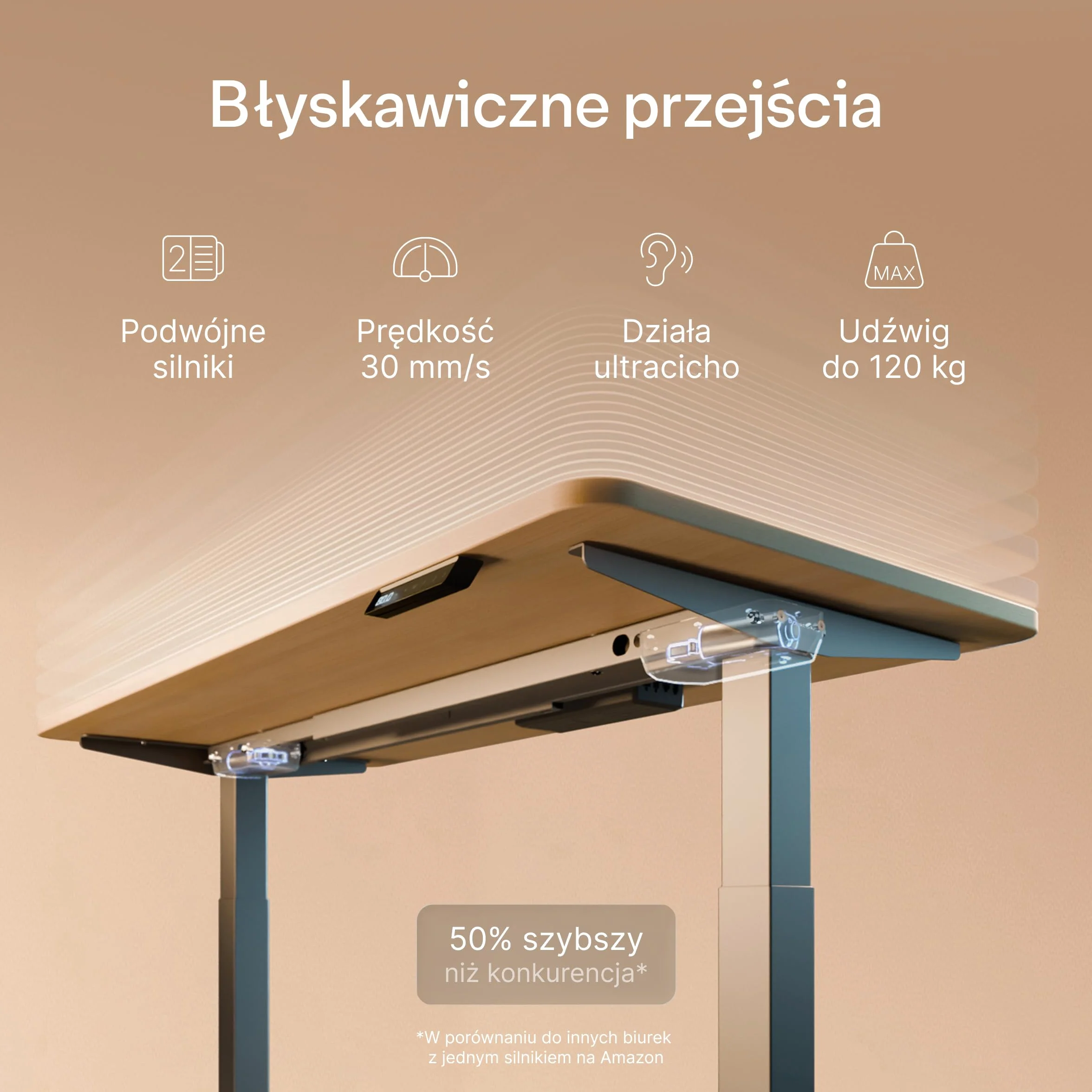 Desktronic biurko z regulacją wysokości (160 x 80 cm) – biurko do siedzenia i stania z gniazdami do ładowania – biurko z regulacją wysokości, elektryczny ekran dotykowy i stalowe nóżki