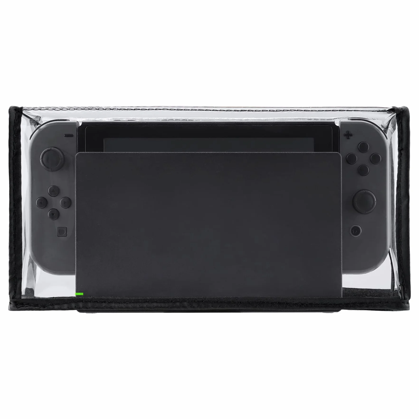 PlayVital Osłona Przeciwpyłowa do Switch,Miękka Podszewka Pokrowiec przeciwpyłowy do Switch OLED,Wodoodporny Pokrowiec Ochronny do Switch&Switch OLED Stacja Dokująca do Ładowania-Przezroczysty
