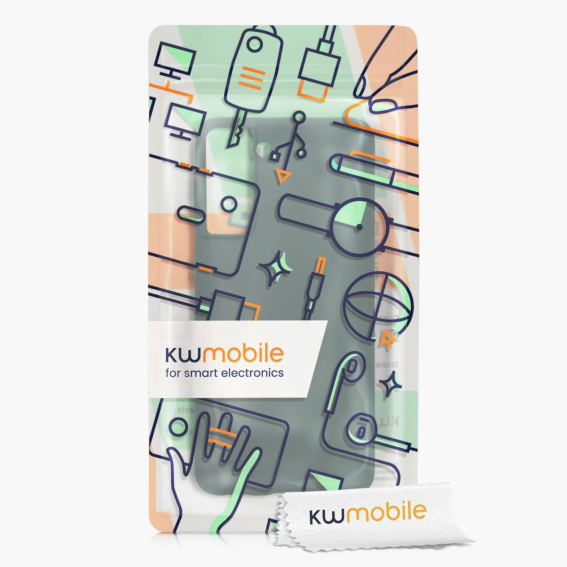 kwmobile Etui na Samsung Galaxy S21 Case - Ultracienkie TPU i silikon z podniesionymi krawędziami zapobiegającymi upadkom - Niebiesko-zielony